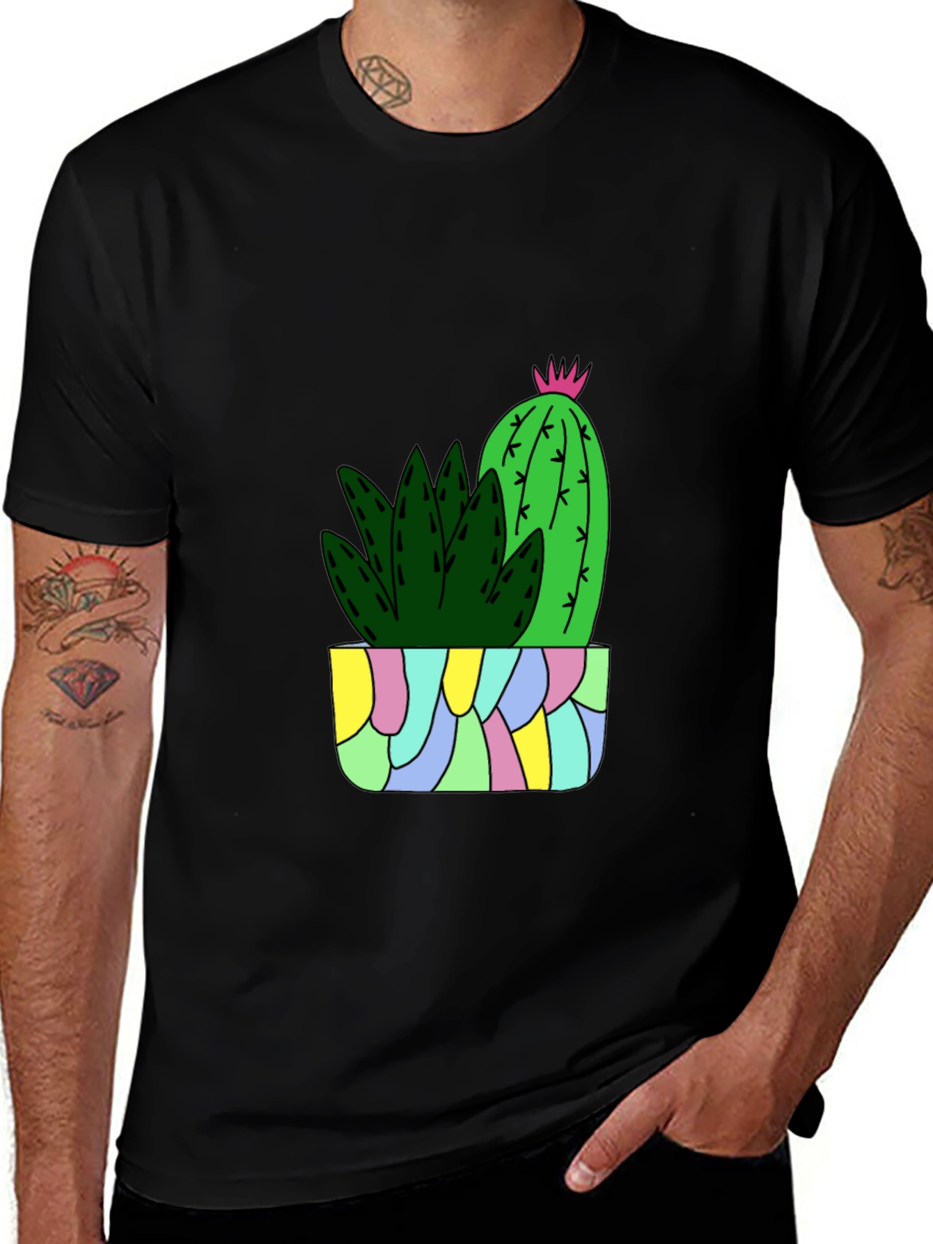 Variant 28 of Cactus Graphic Tee - Stylish Desert Plant Design