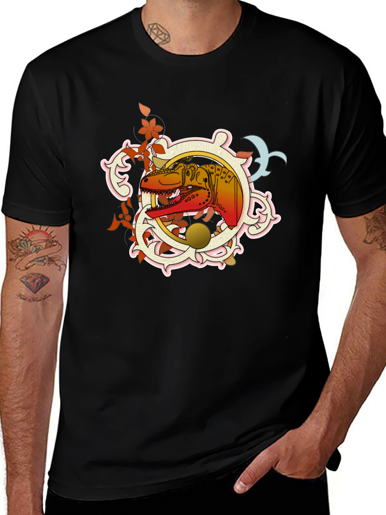 Variant 12 of Dino Emblem Black T-Shirt