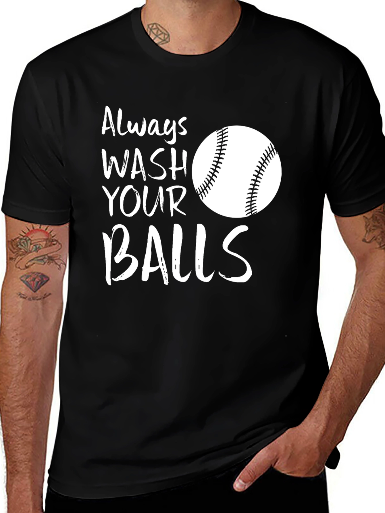 Variant 6 of Always Wash Your Balls Funny T-Shirt