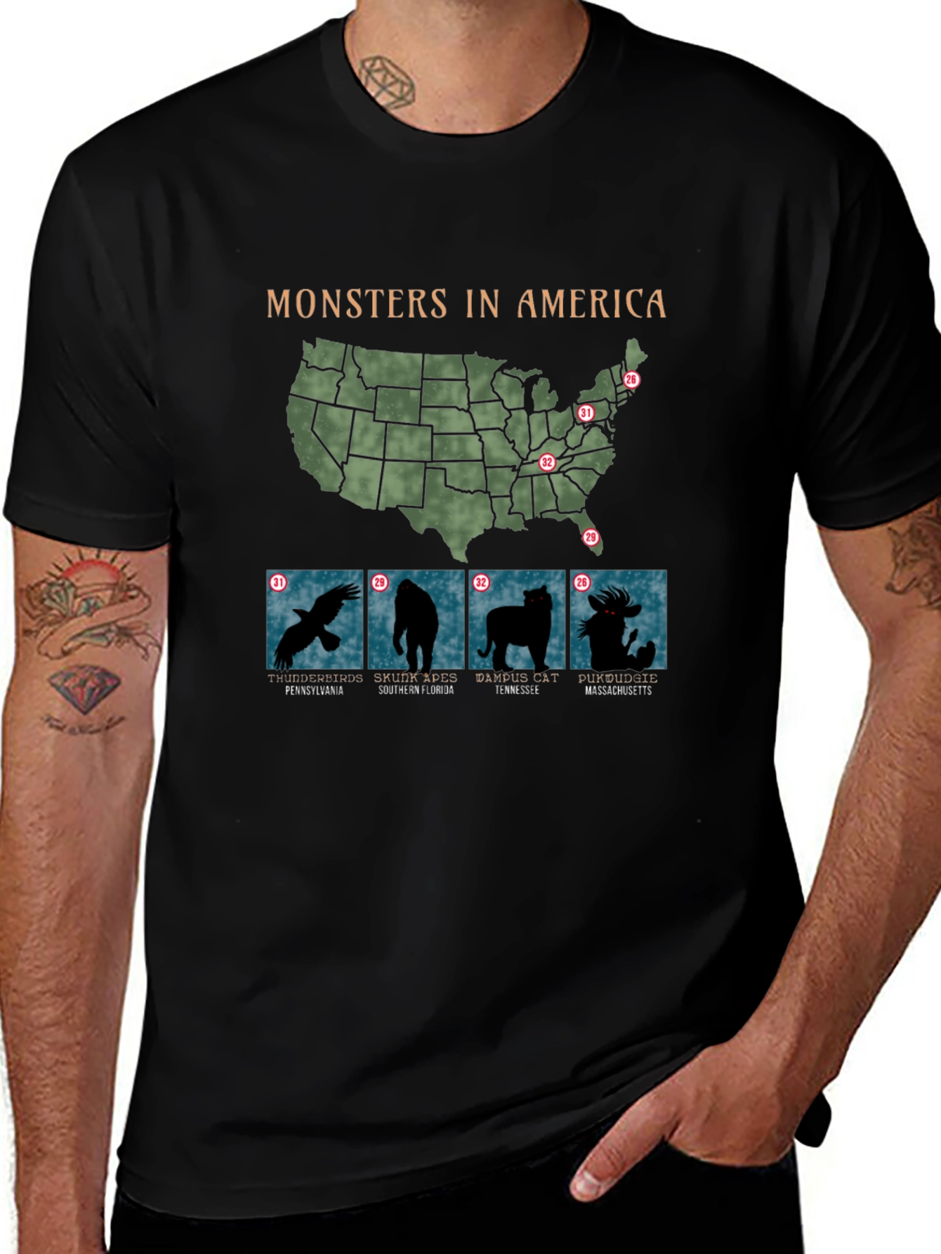 Variant 9 of Monsters in America T-Shirt