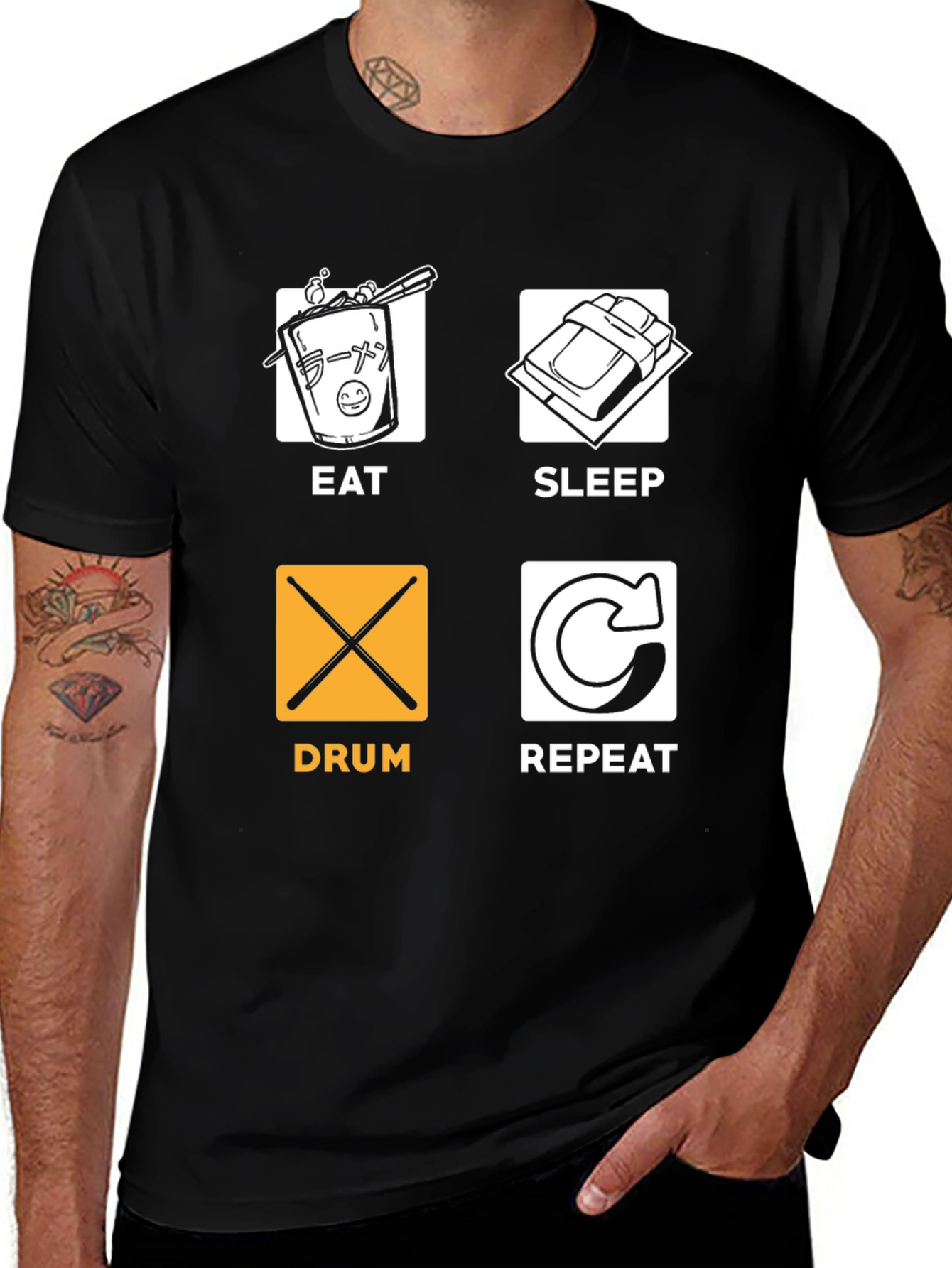 Variant 6 of Eat Sleep Drum Repeat T-Shirt