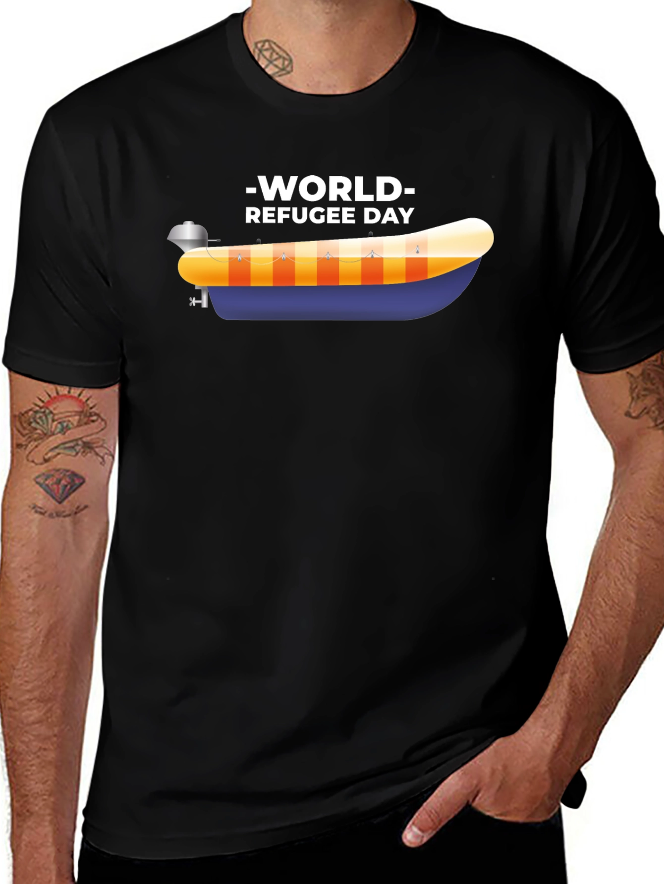 World Refugee Day Boat T-Shirt - Show Your Support