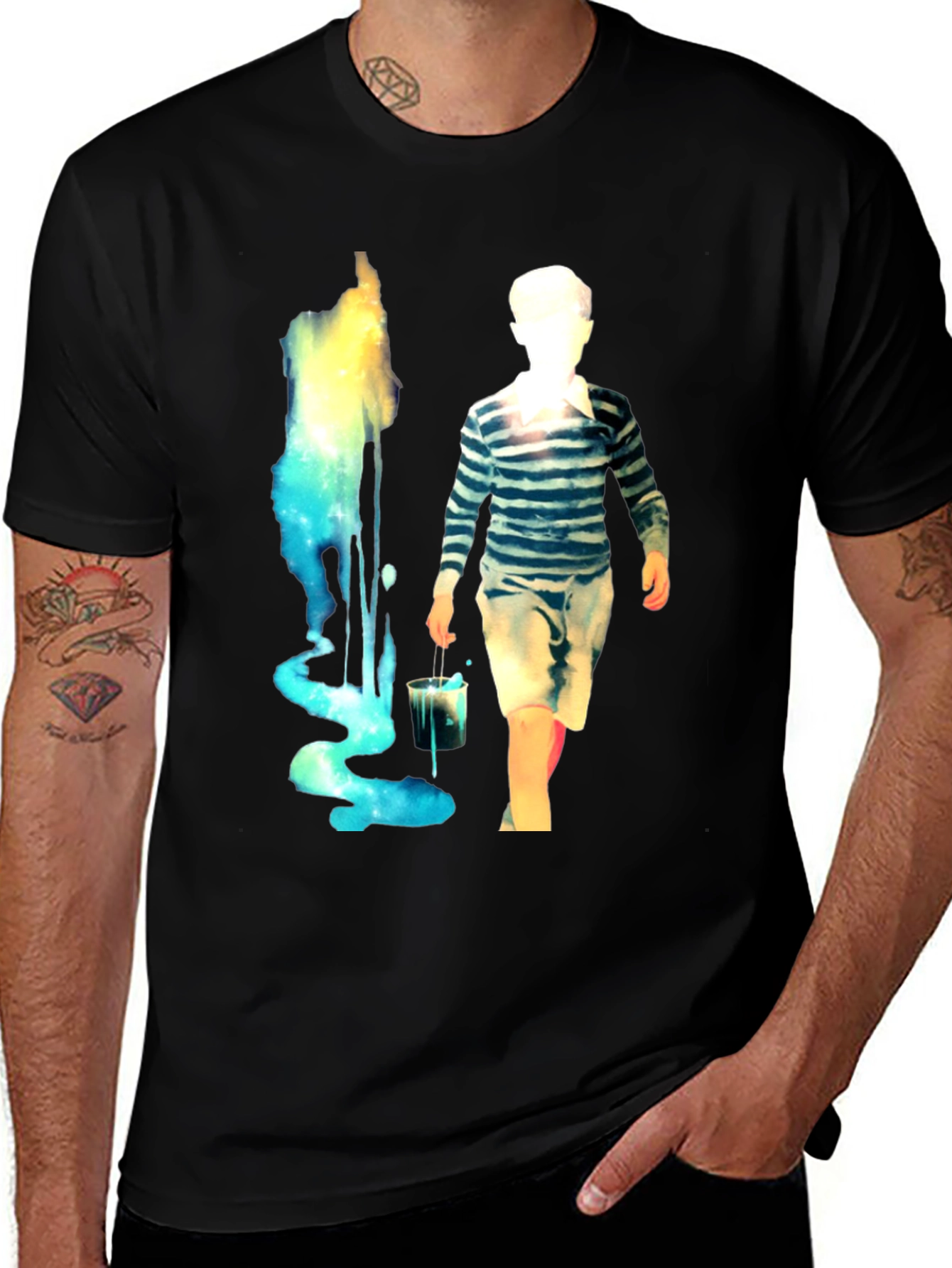 Variant 19 of Artistic Boy with Paint T-Shirt - Unique Design