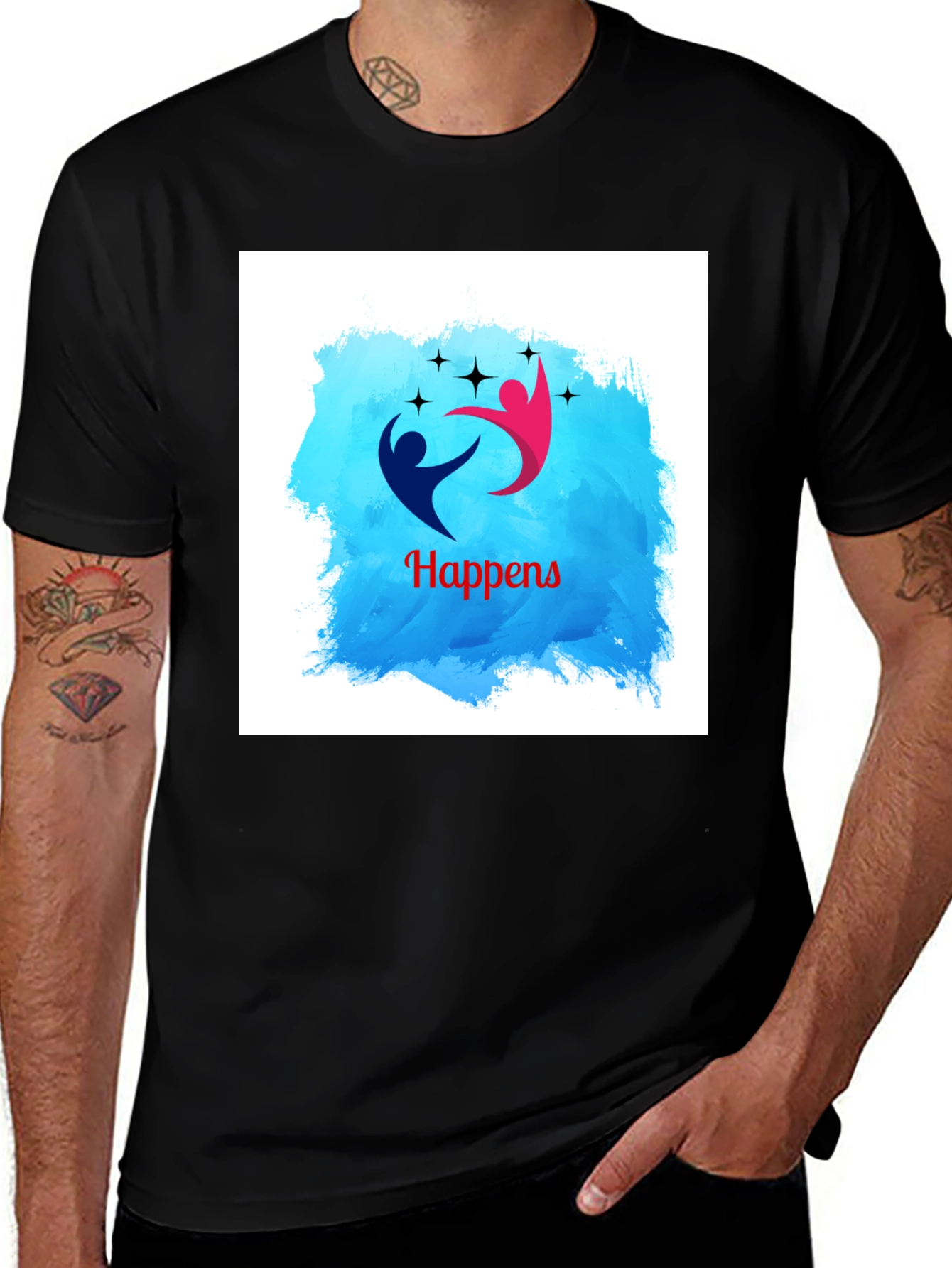 Variant 18 of Happens Graphic Tee - Modern Black T-Shirt