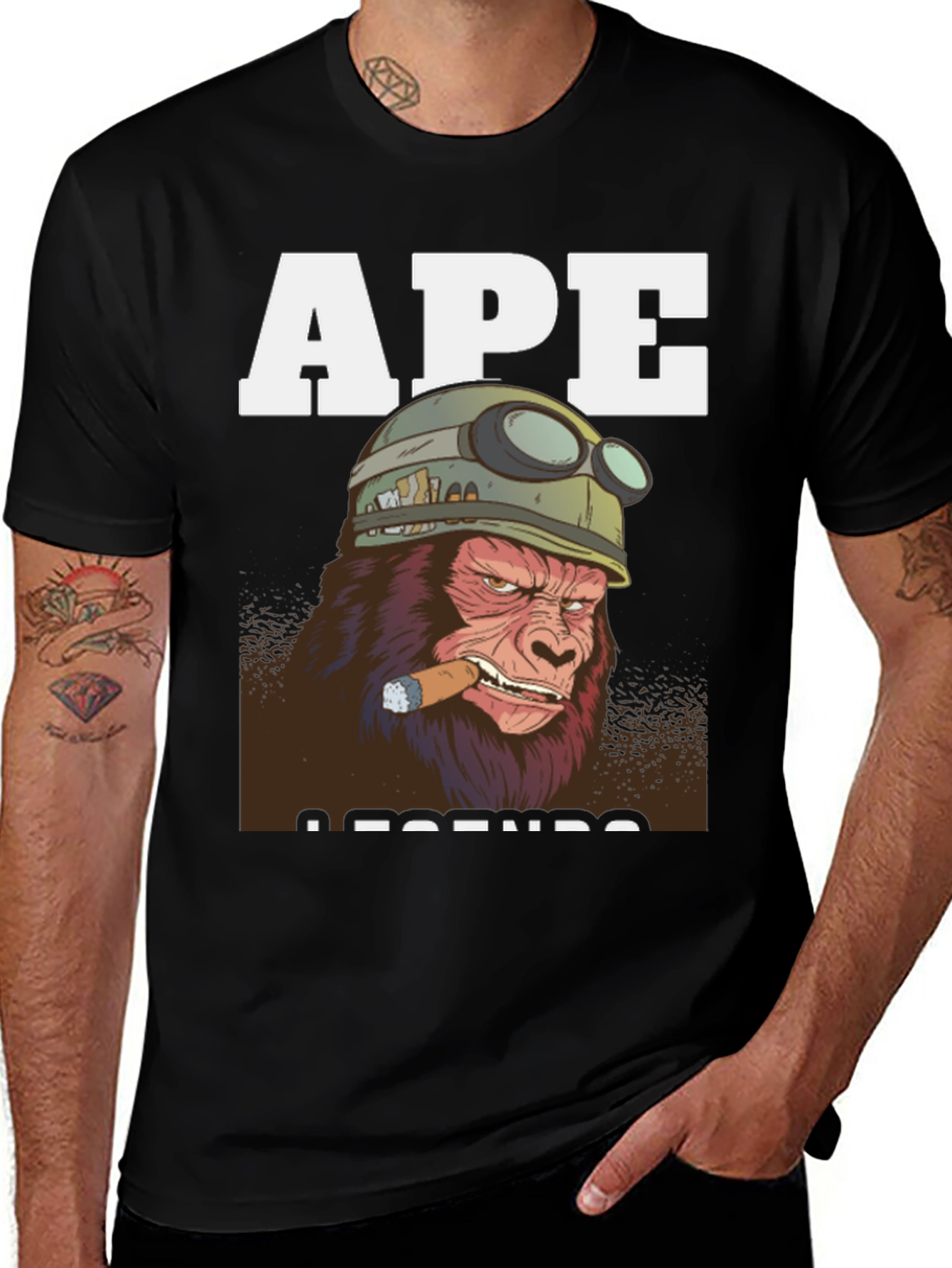 Variant 10 of Ape Legends Graphic T-Shirt - Military Style