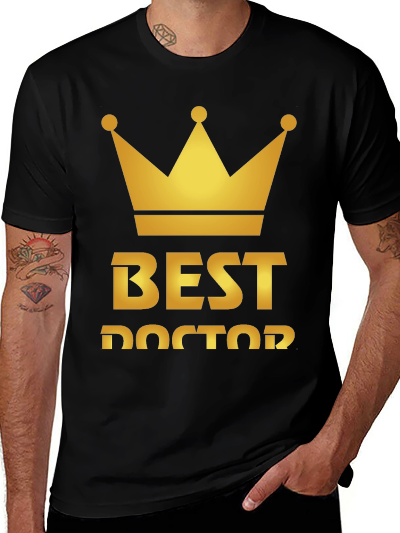 Variant 11 of Best Doctor Crown Black T-Shirt