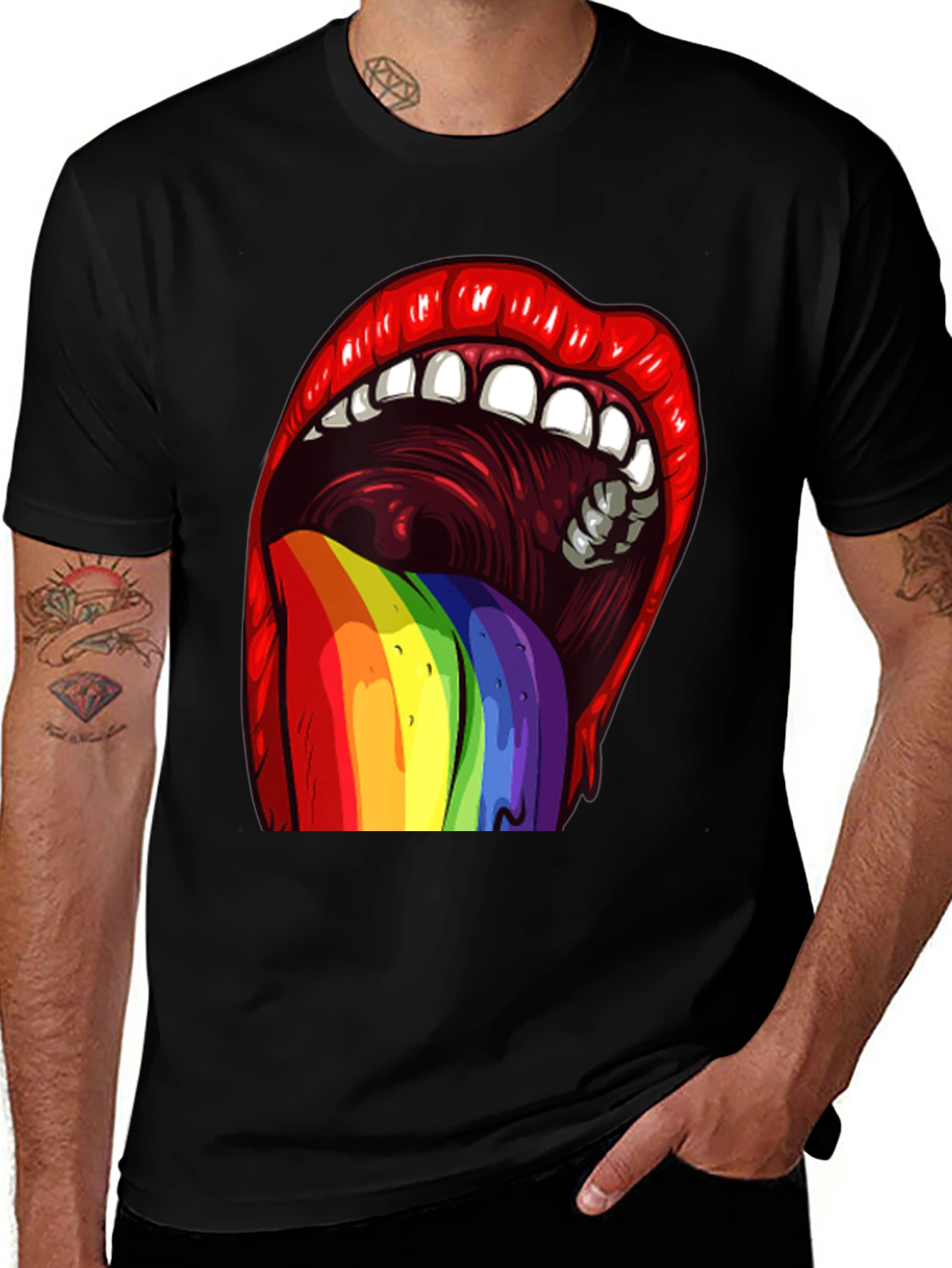 Variant 6 of Rainbow Tongue Graphic Tee