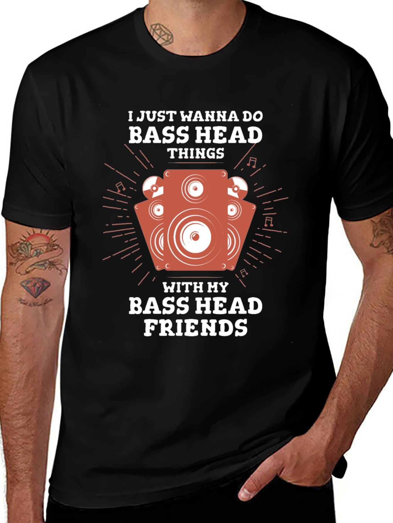 Variant 16 of Bass Head T-Shirt - Music Lover Apparel