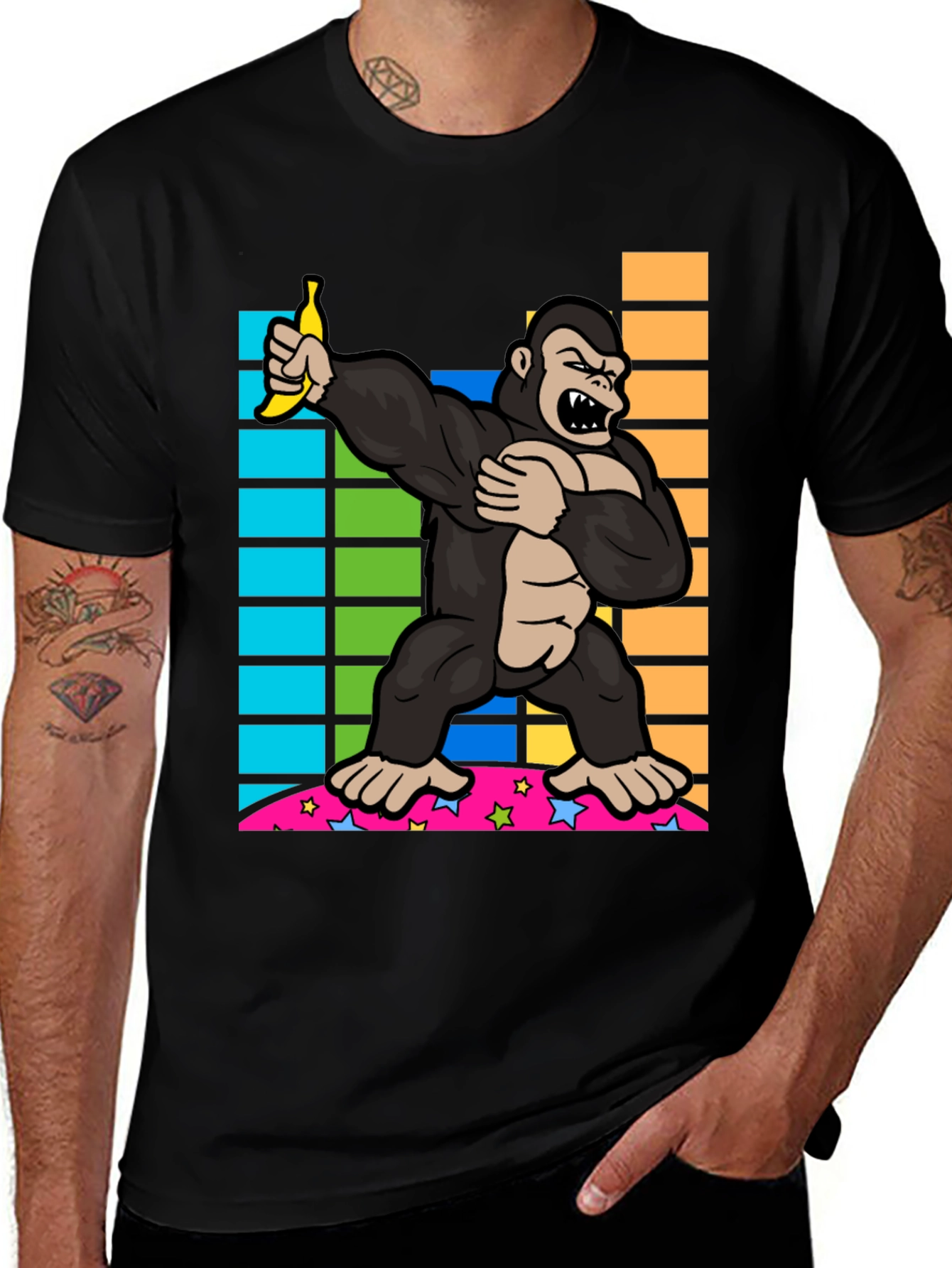 Gorilla Banana Graphic T-Shirt