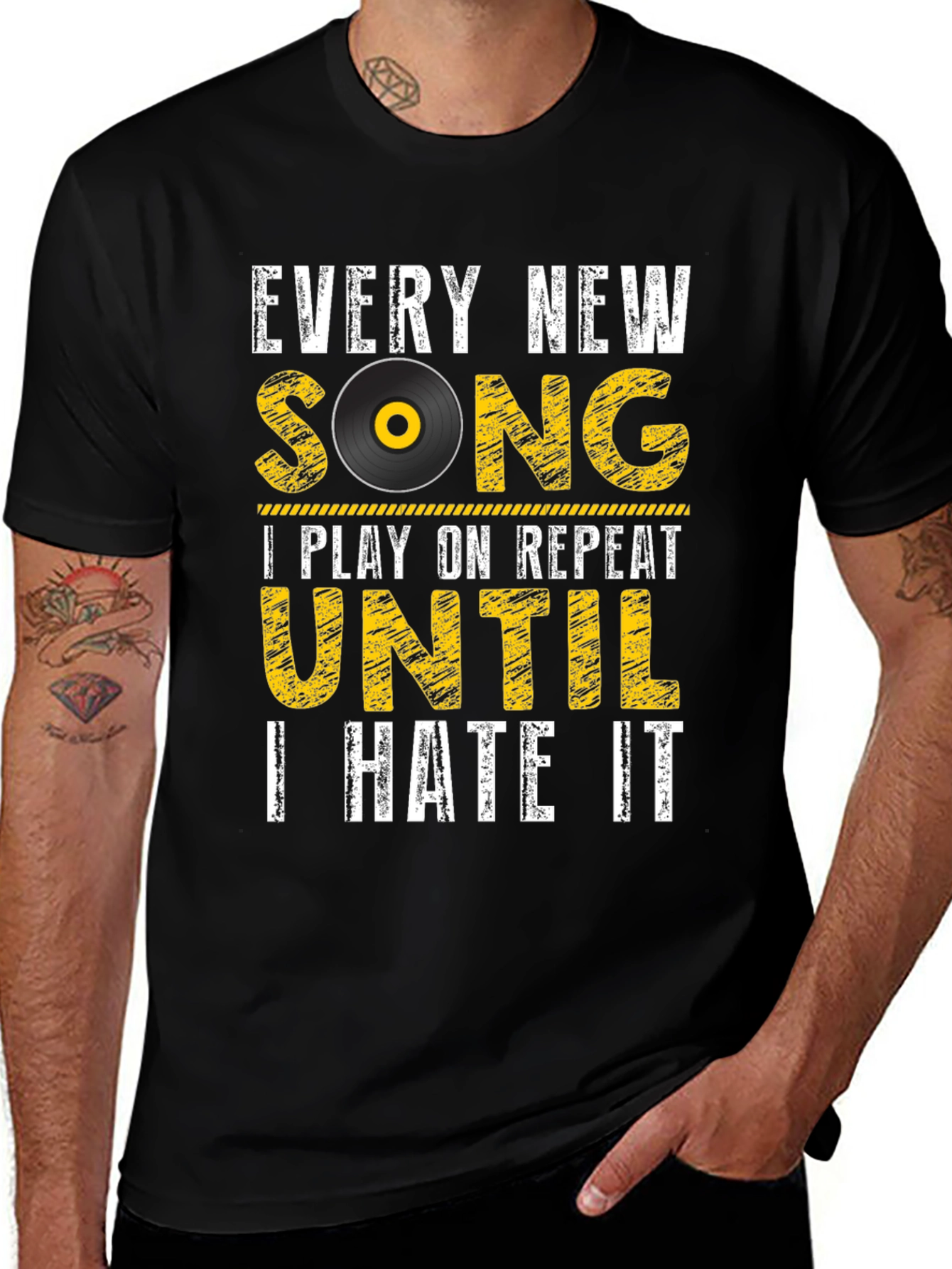 Variant 16 of Every New Song T-Shirt: Play on Repeat Until I Hate It Tee
