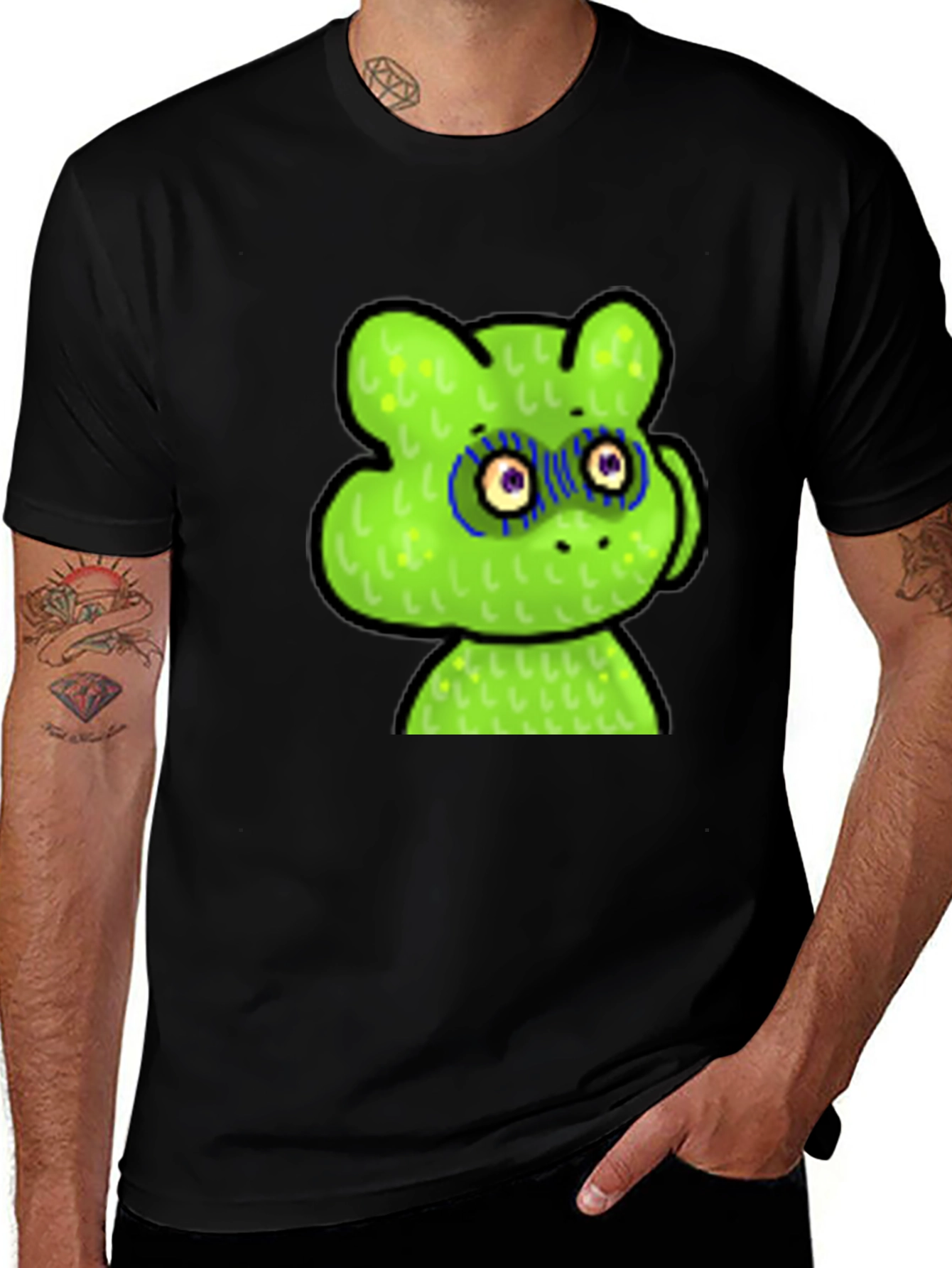 Variant 14 of Funky Green Monster Graphic Tee - Unique Design