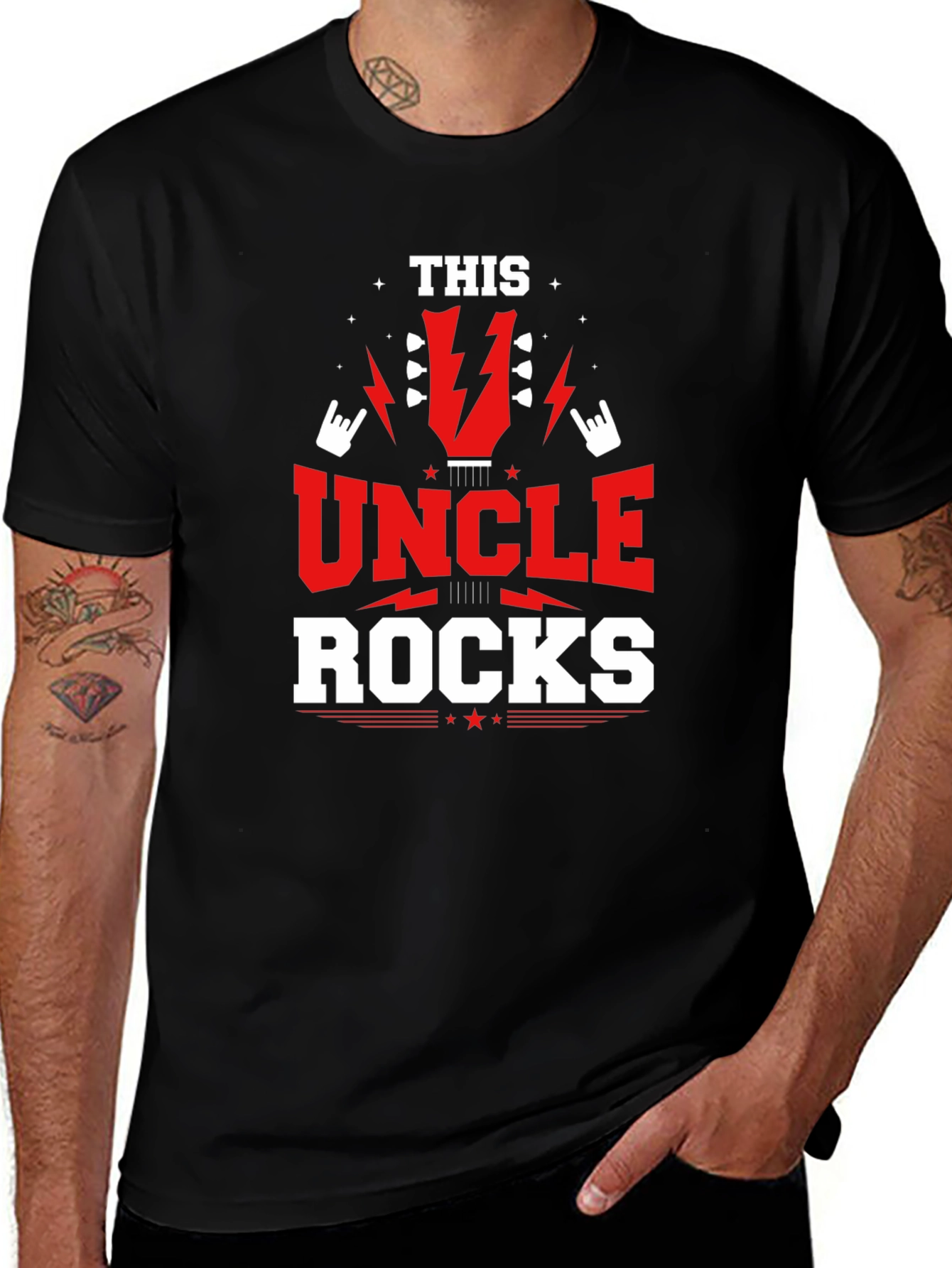 Variant 16 of This Uncle Rocks T-Shirt - Black