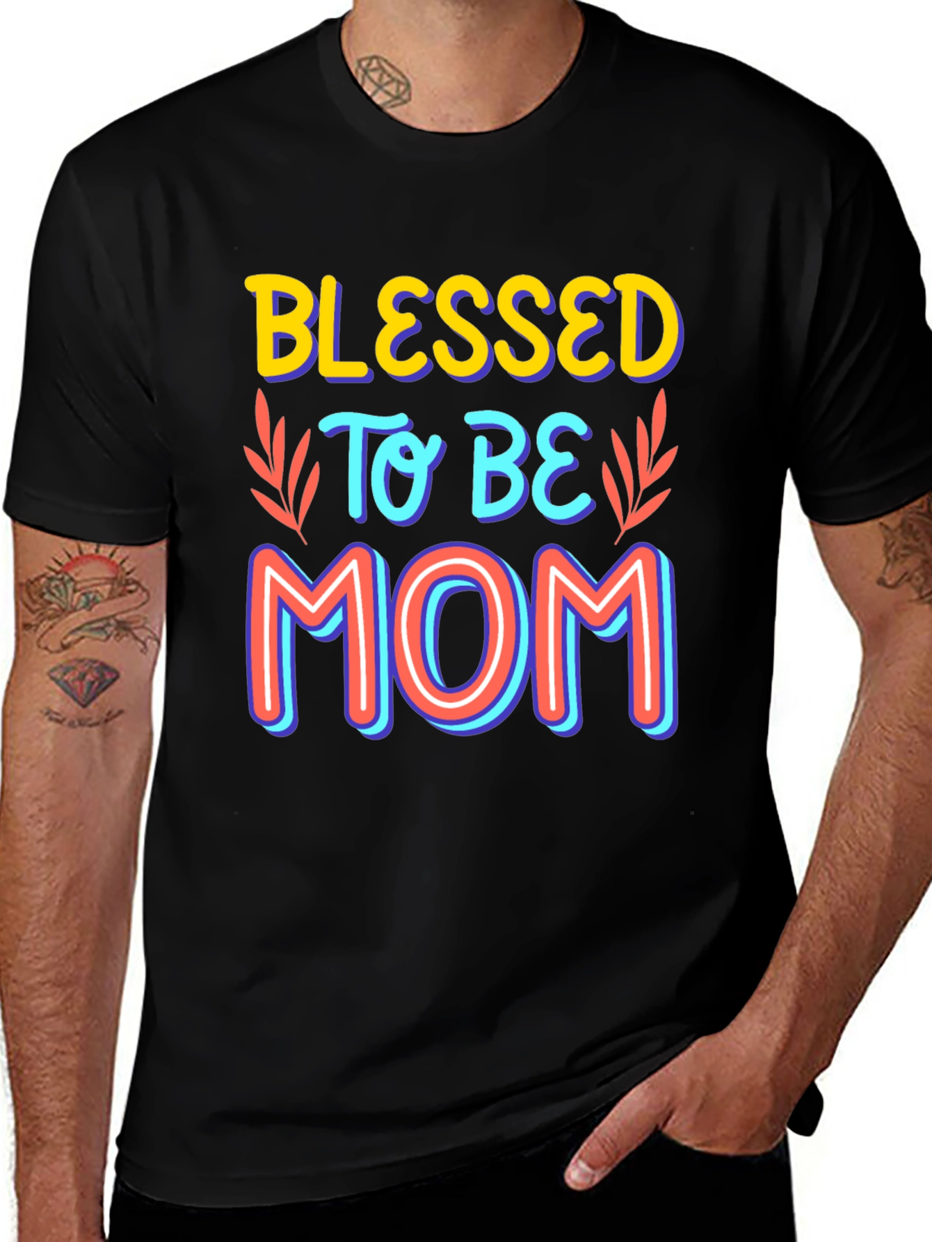 Variant 7 of Blessed to be Mom Graphic T-Shirt