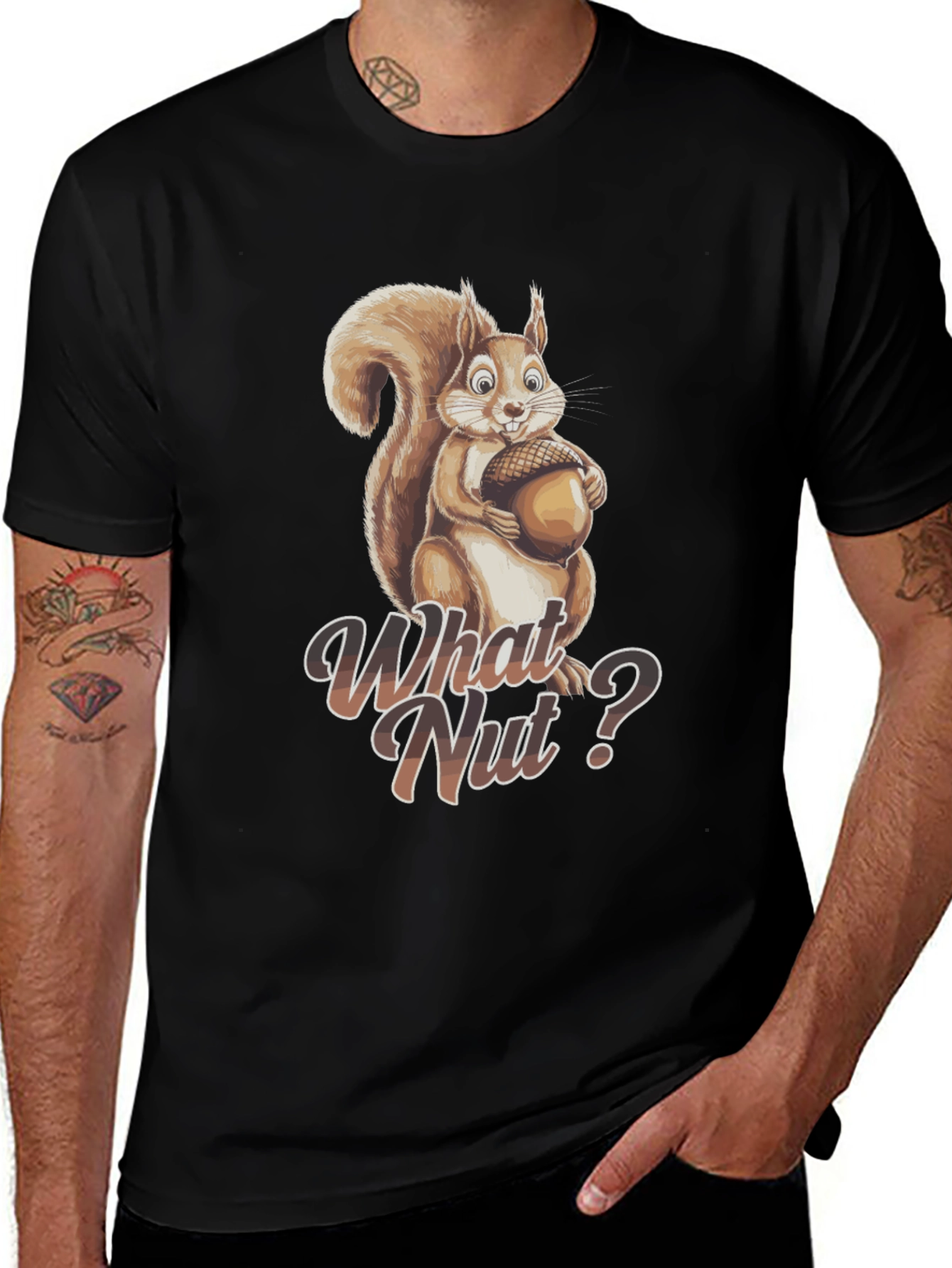 Variant 16 of What Nut? Squirrel Graphic Tee - Unisex