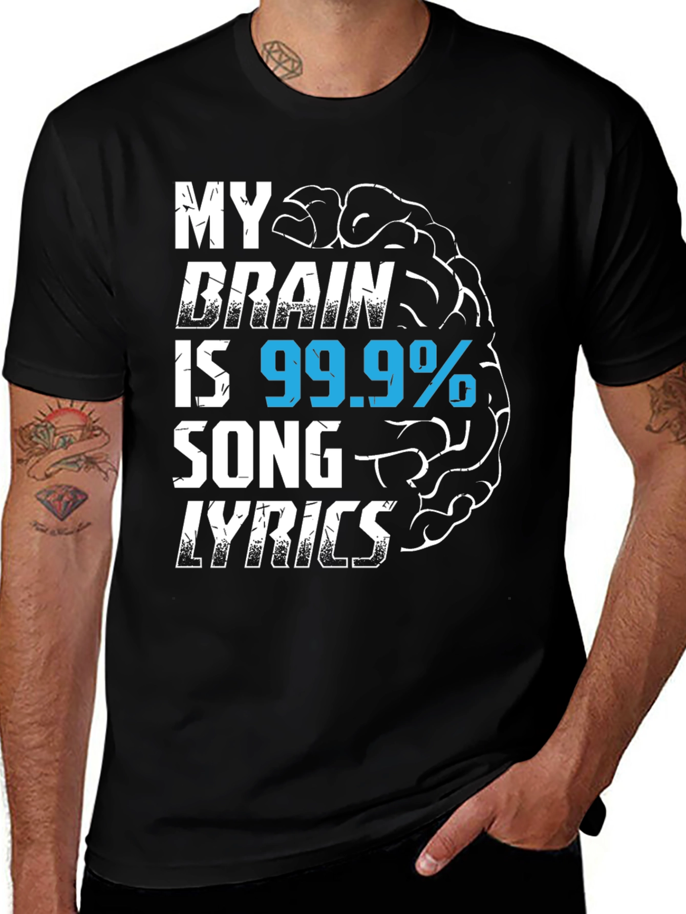 Variant 20 of My Brain is 99.9% Song Lyrics T-Shirt