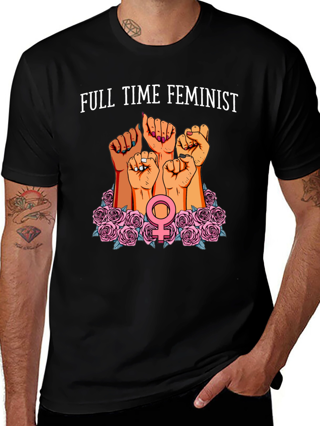 Variant 6 of Full Time Feminist Graphic Tee - Women's Rights T-Shirt