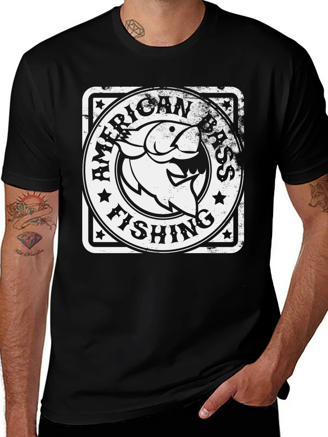 Variant 7 of American Bass Fishing Graphic T-Shirt
