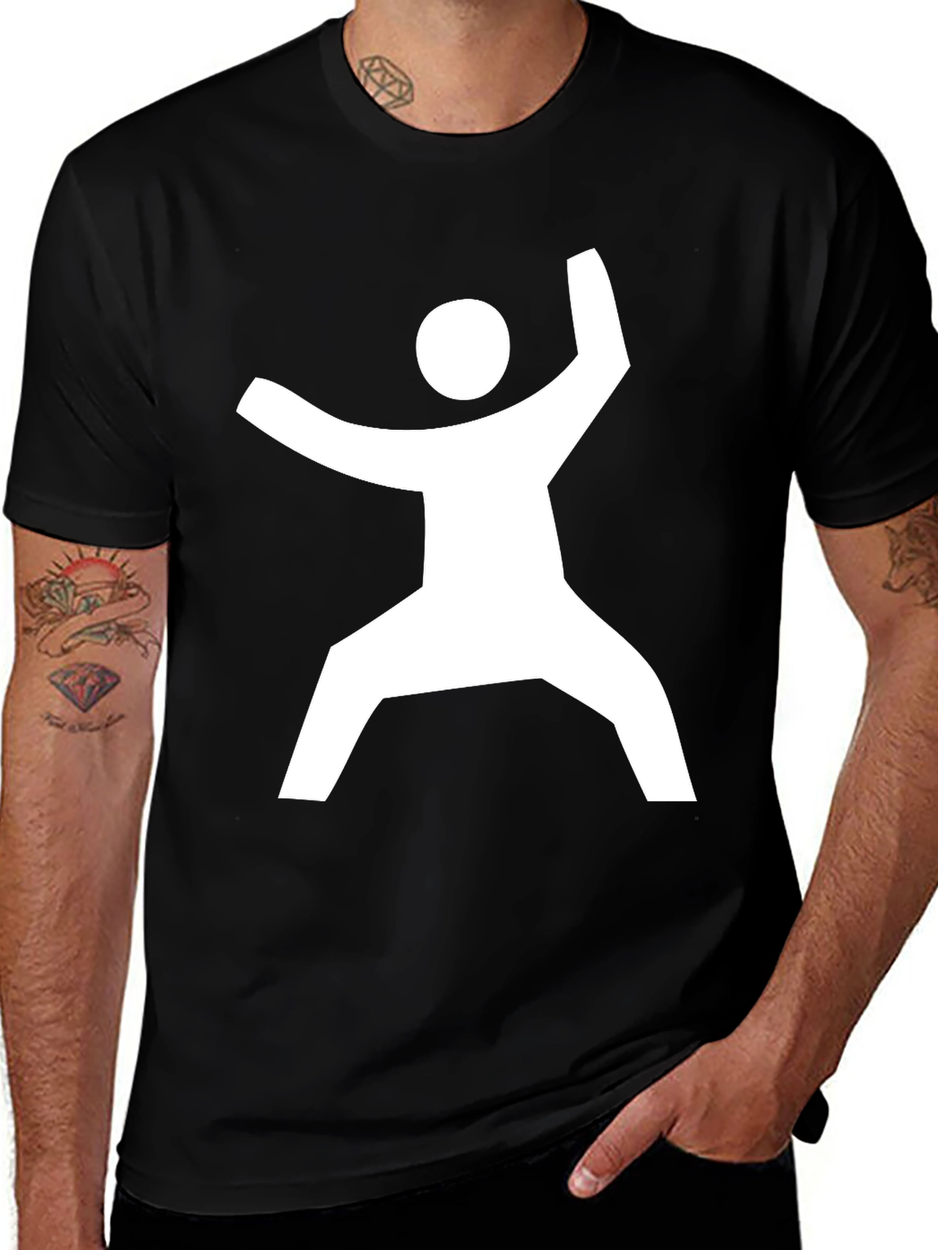 Variant 22 of Modern Graphic Tee - Geometric Man Design