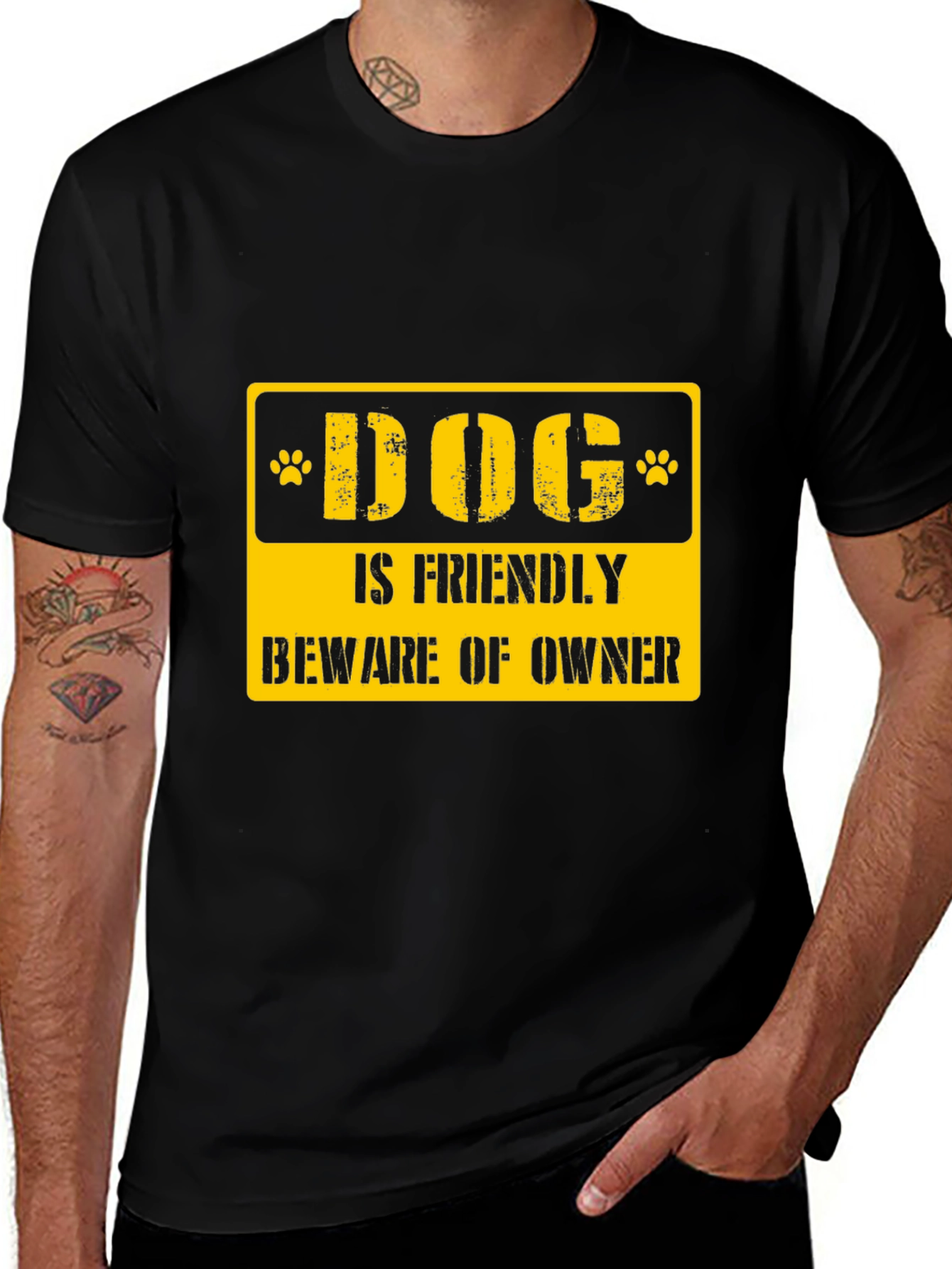 Dog is Friendly T-Shirt - Beware of Owner
