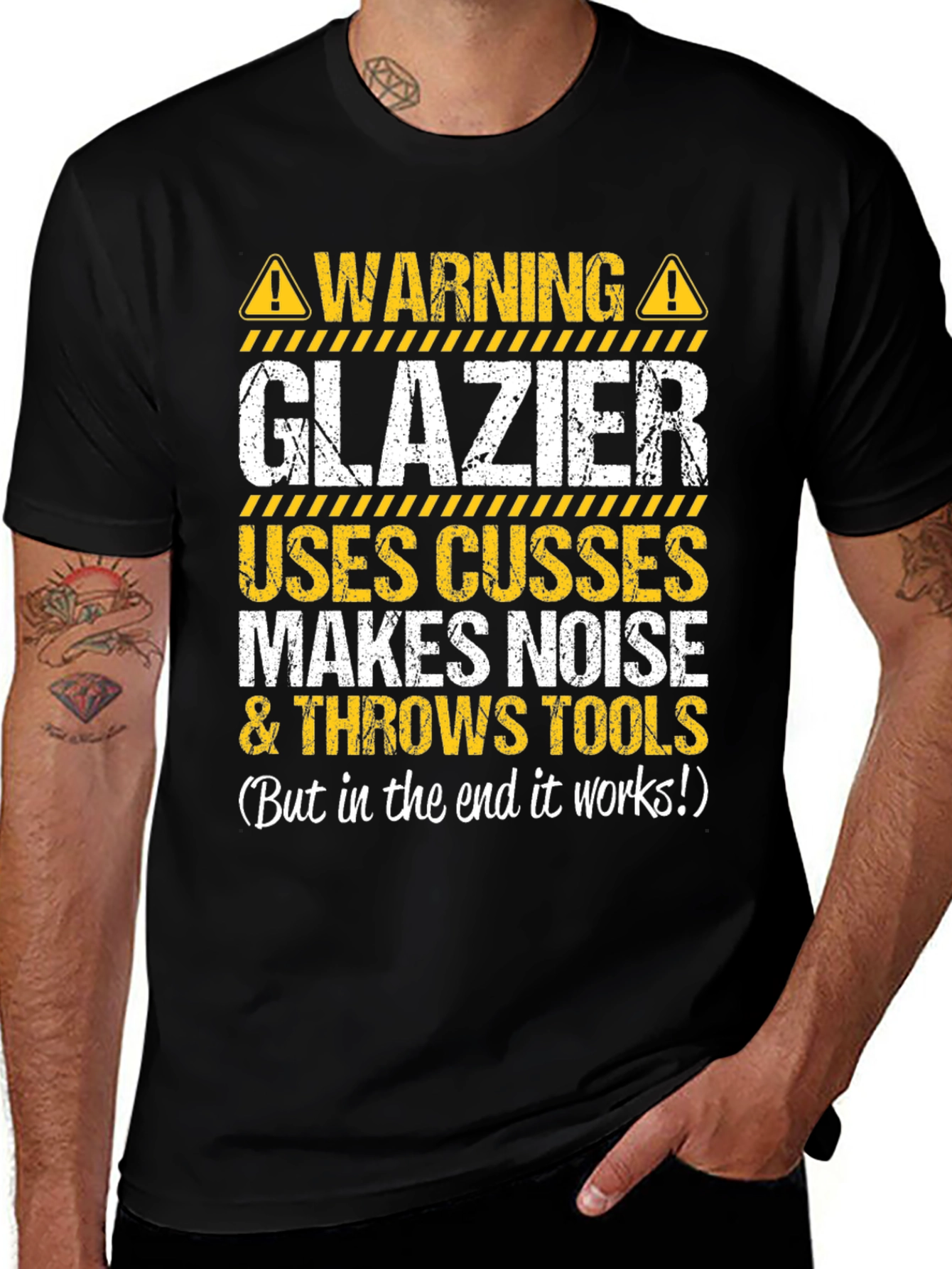 Variant 3 of Warning Glazier T-Shirt: Funny & Bold