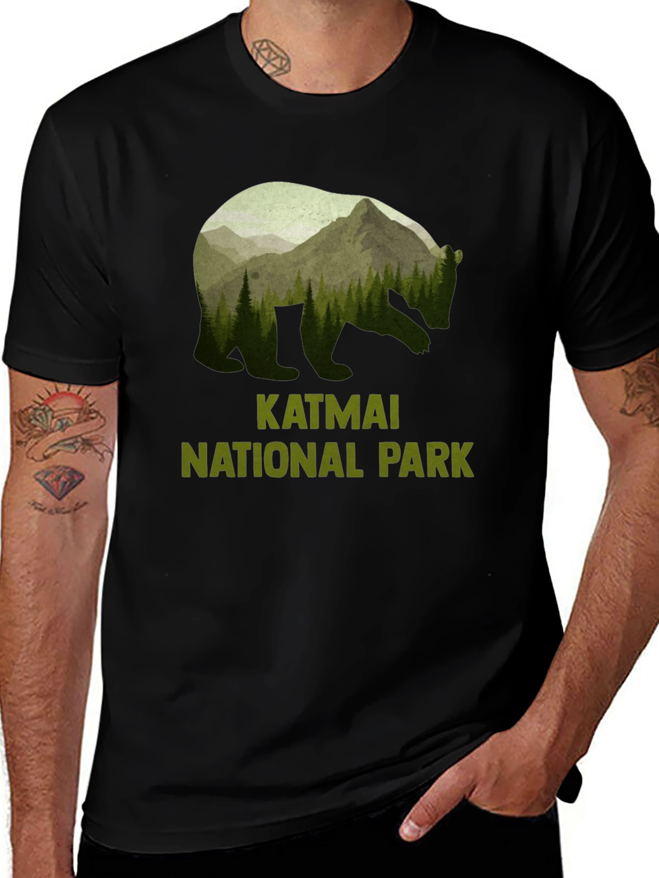 Katmai National Park Bear Silhouette T-Shirt