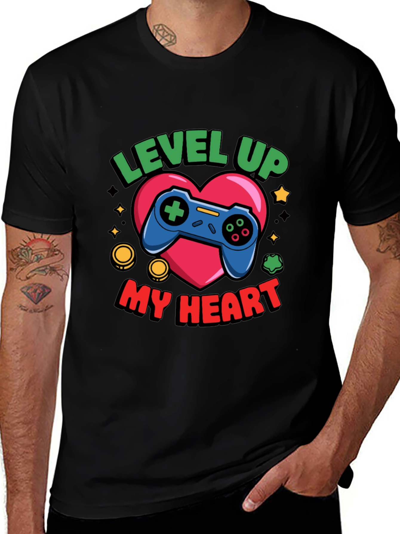 Level Up My Heart Gamer T-Shirt
