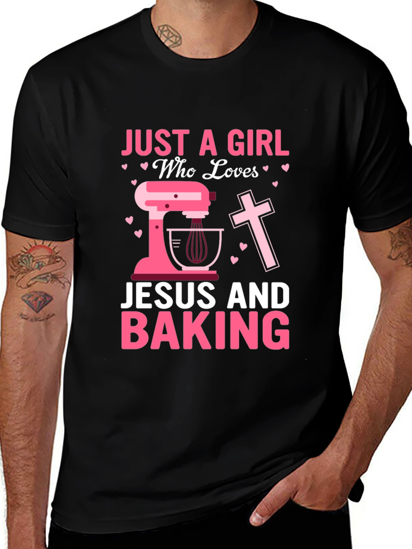 Variant 23 of Just A Girl Who Loves Jesus and Baking T-Shirt