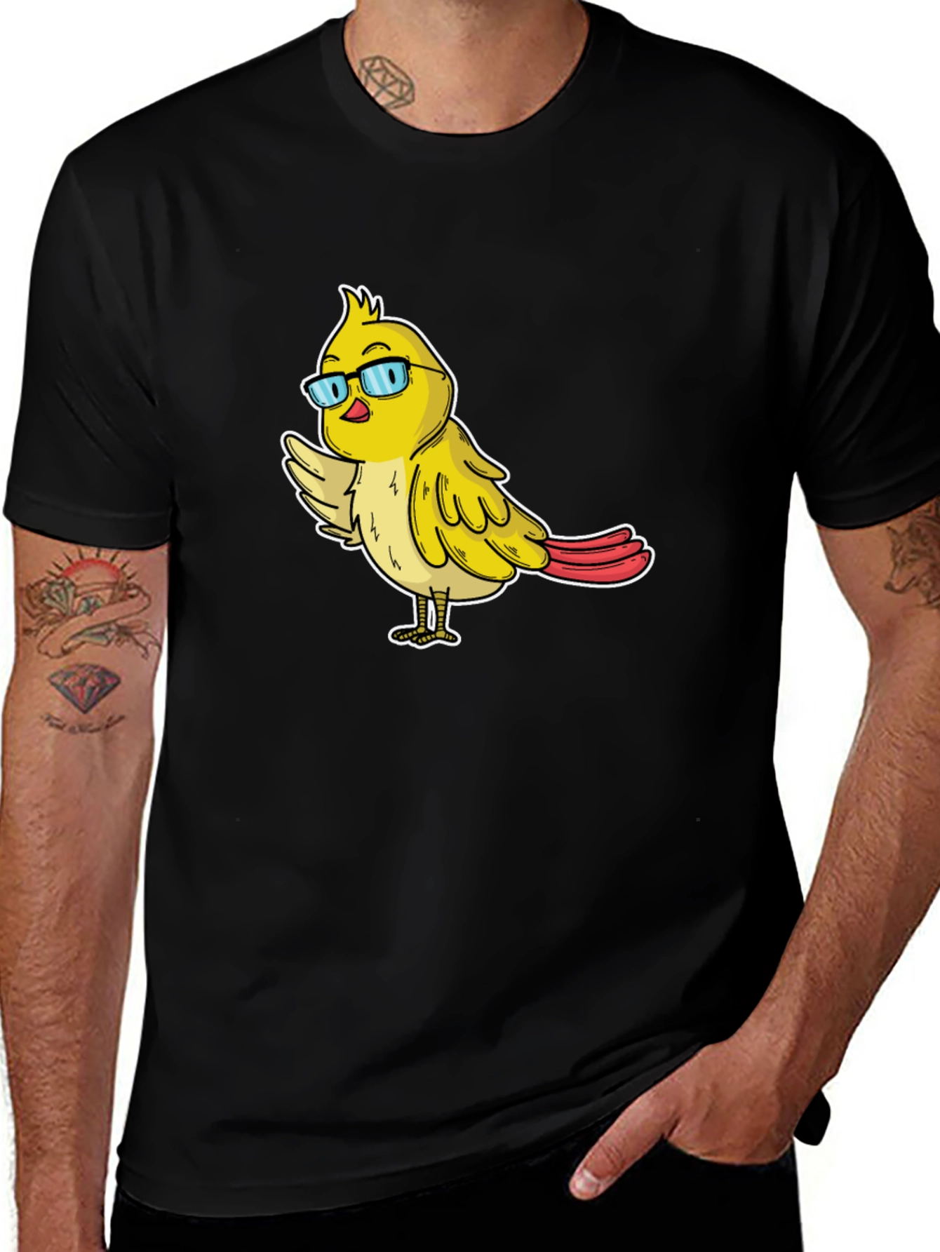 Variant 16 of Funny Bird with Glasses Graphic Tee