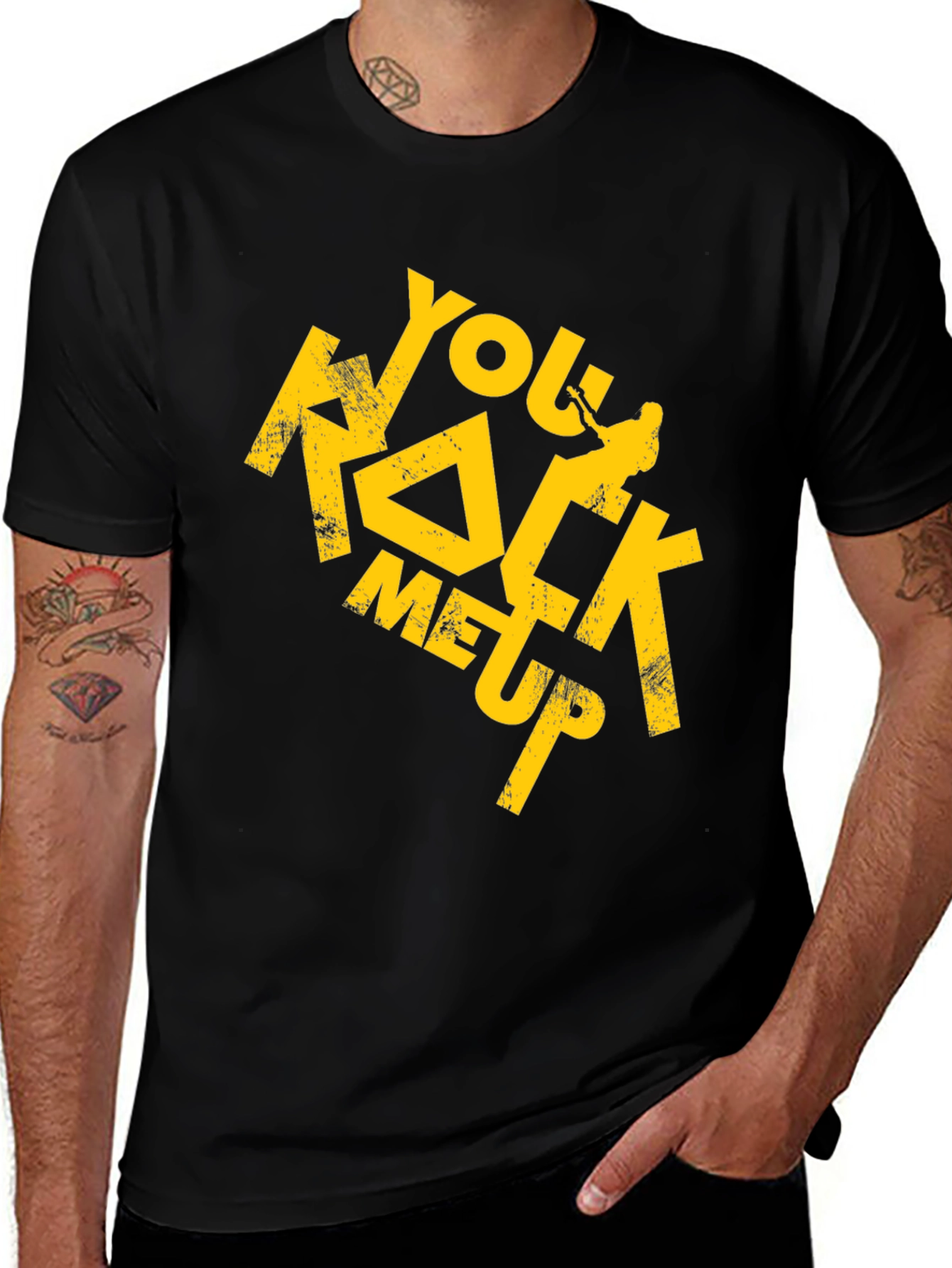 Variant 24 of You Rock Me Up Graphic T-Shirt - Black