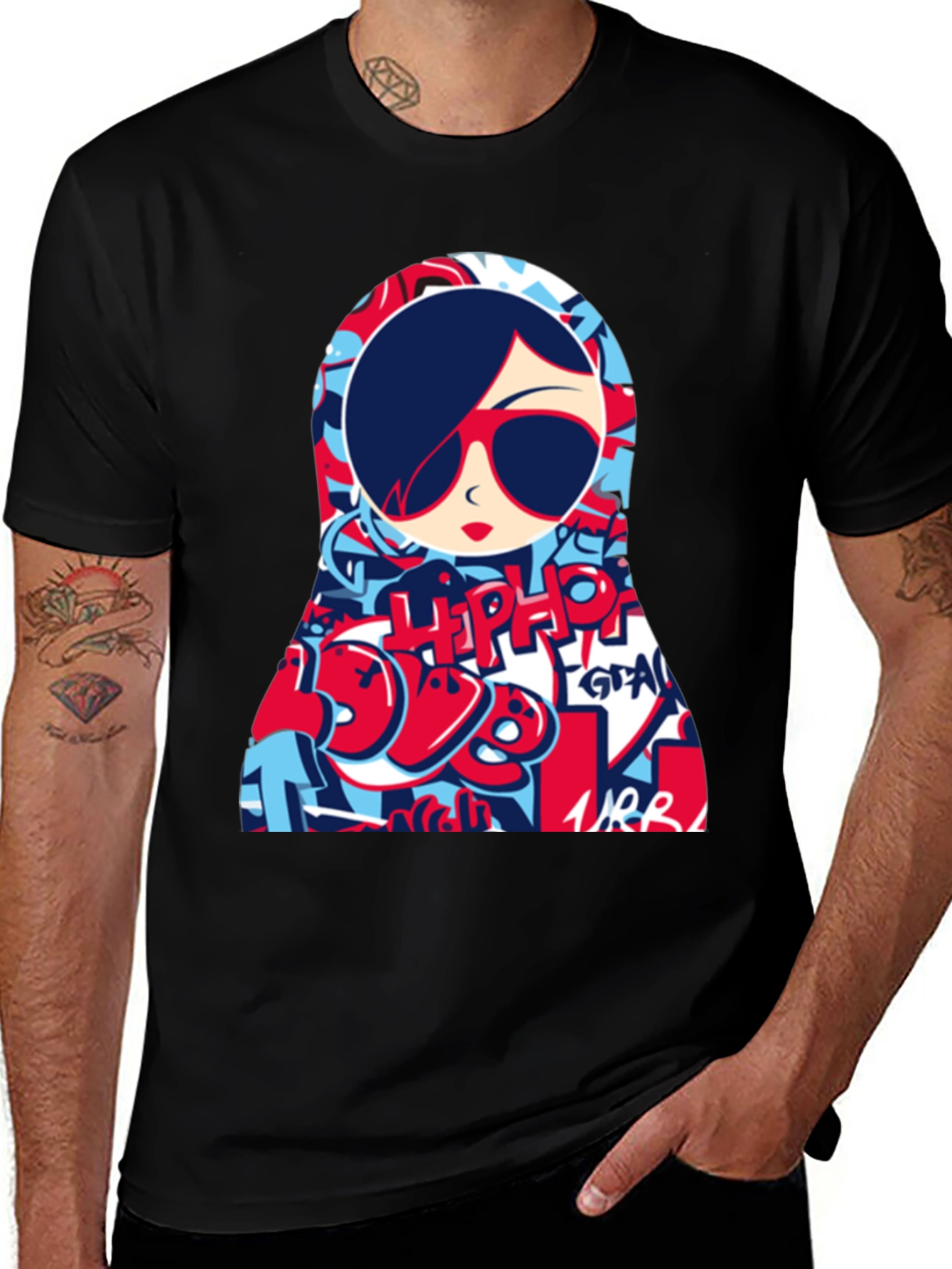 Variant 9 of Cool Graphic Tee - Matryoshka Doll Design