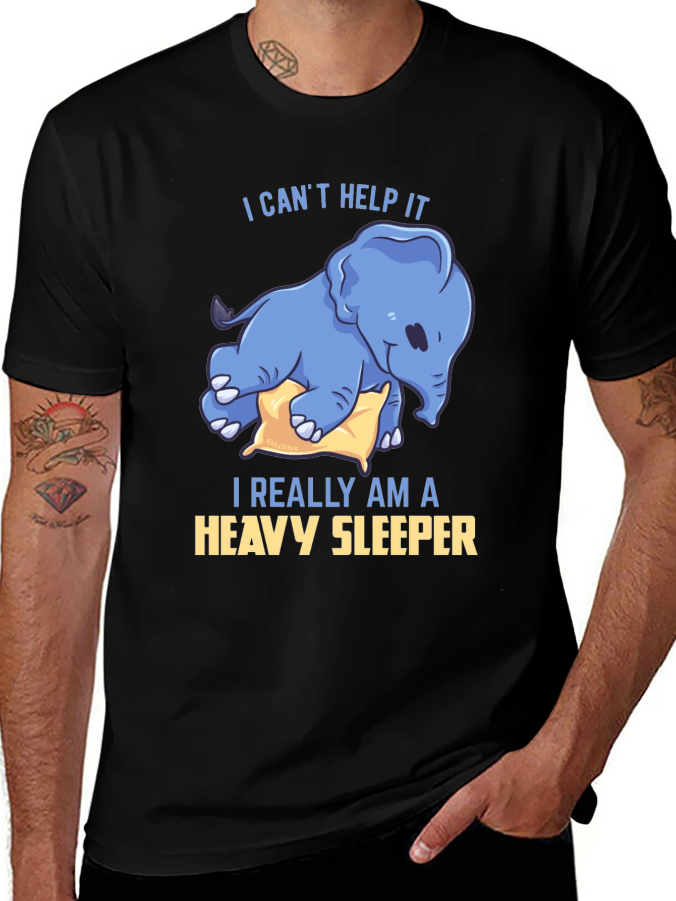 Variant 29 of Heavy Sleeper Elephant Graphic T-Shirt