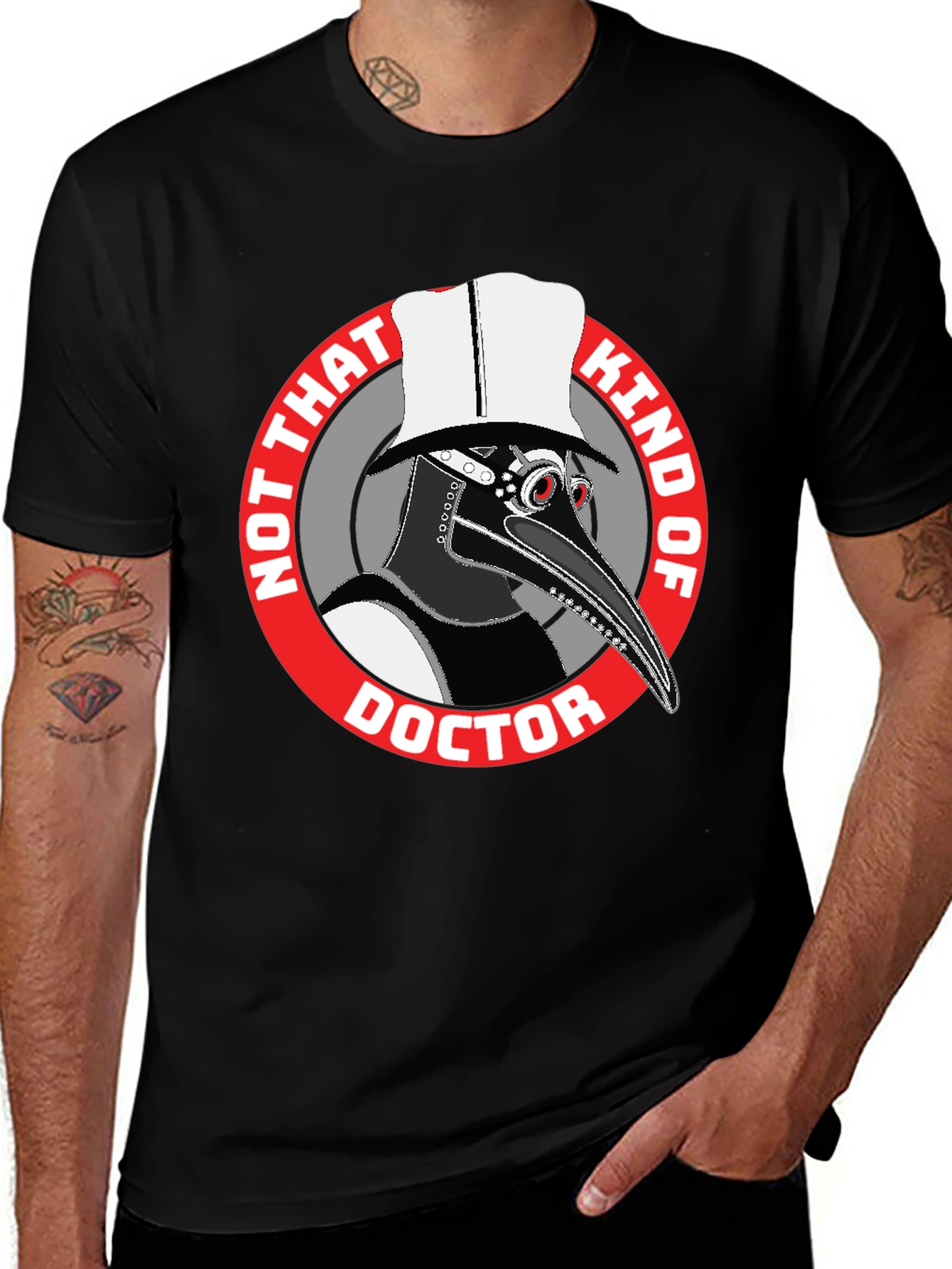 Variant 5 of Plague Doctor T-Shirt - Not That Kind Of Doctor Graphic Tee