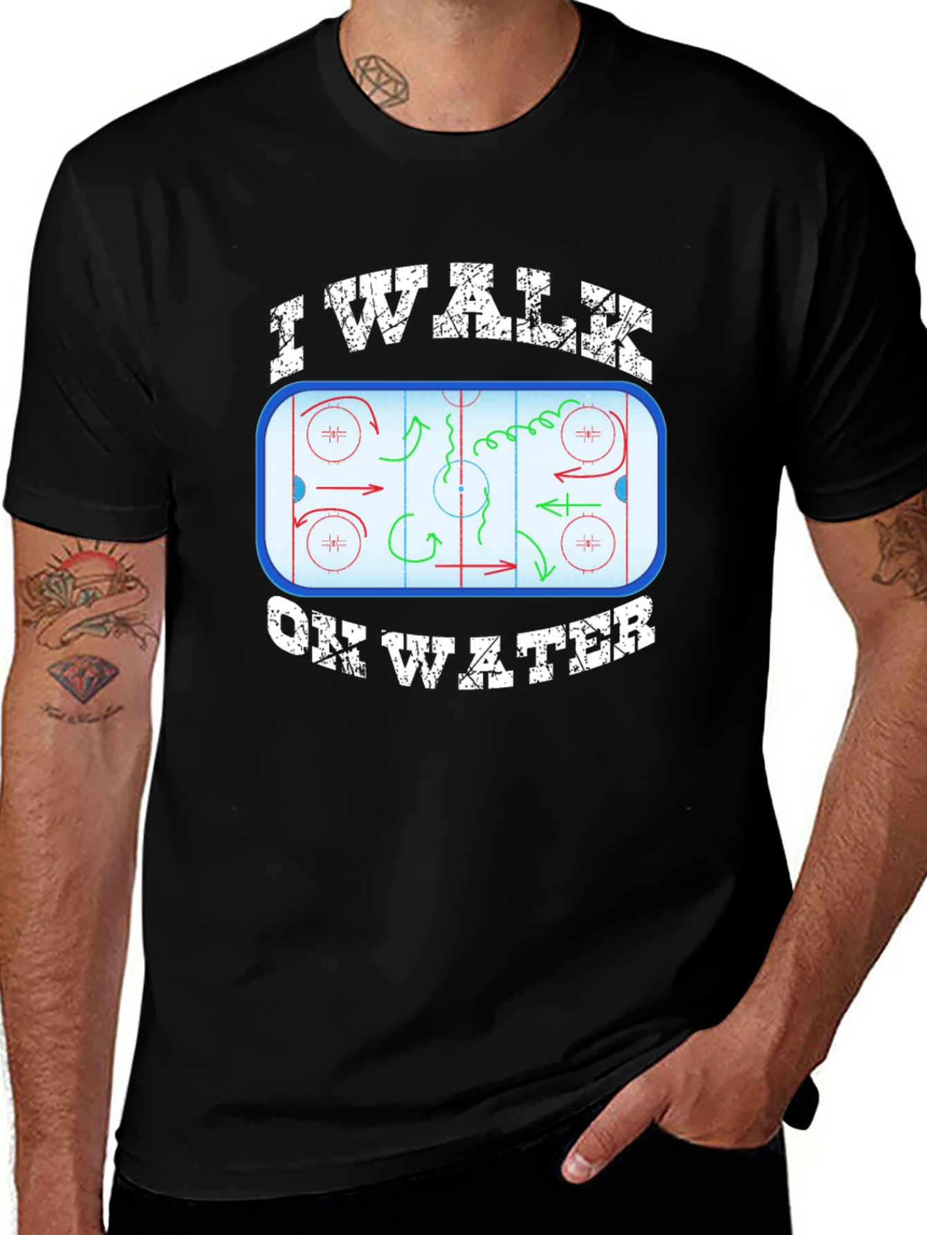 Variant 15 of I Walk On Water Hockey T-Shirt