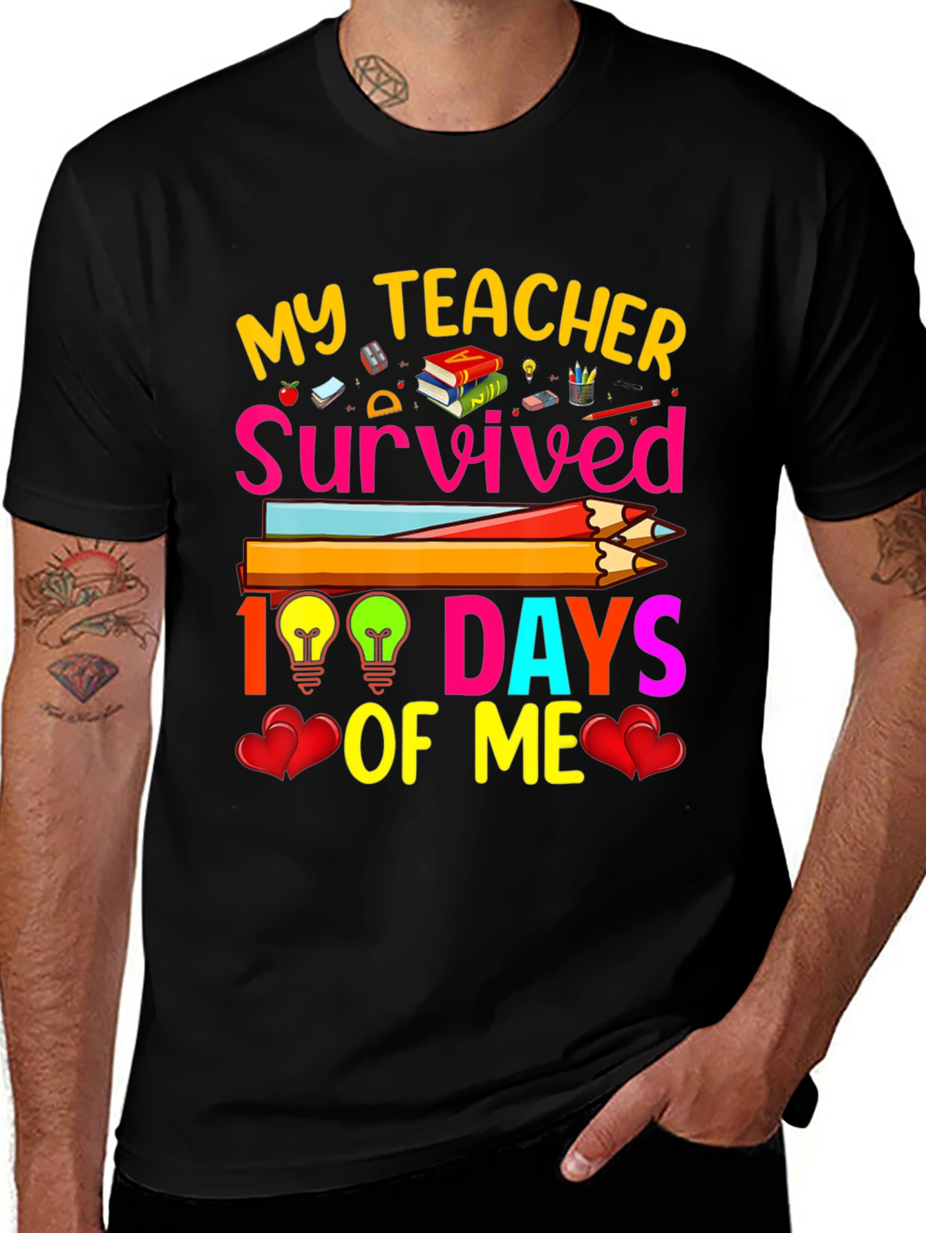 Variant 13 of My Teacher Survived 100 Days of Me T-Shirt