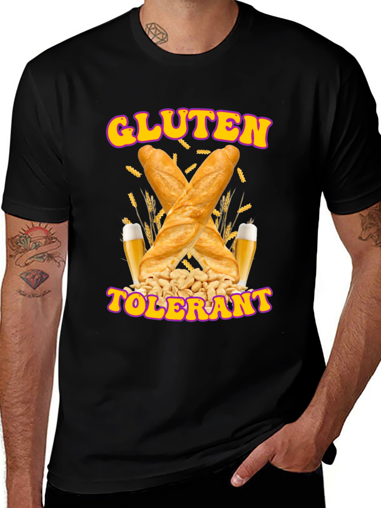 Variant 29 of Gluten Tolerant Graphic Tee - Novelty T-Shirt
