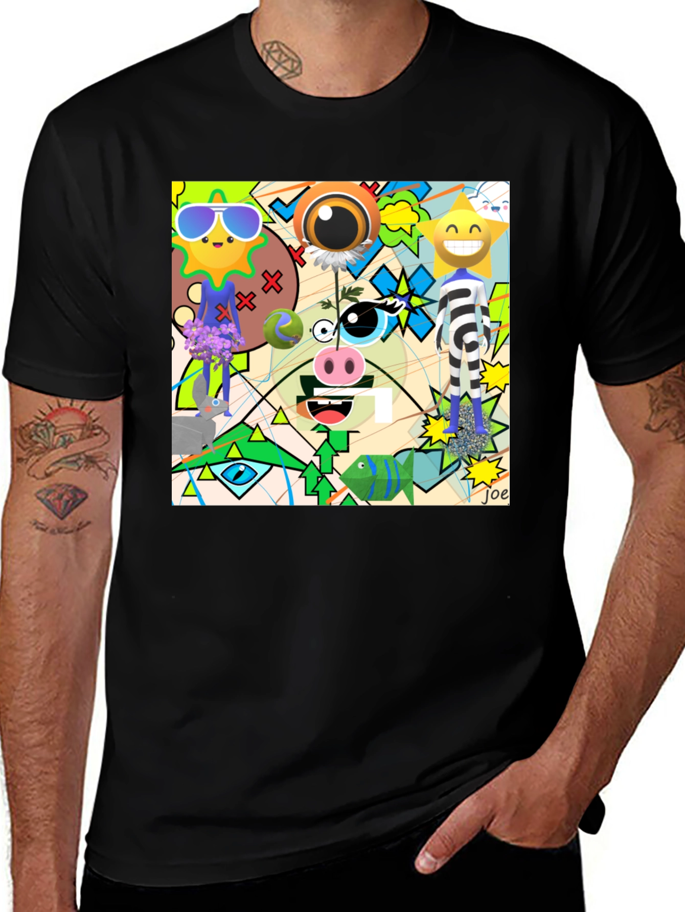 Variant 15 of Abstract Cartoon Graphic T-Shirt
