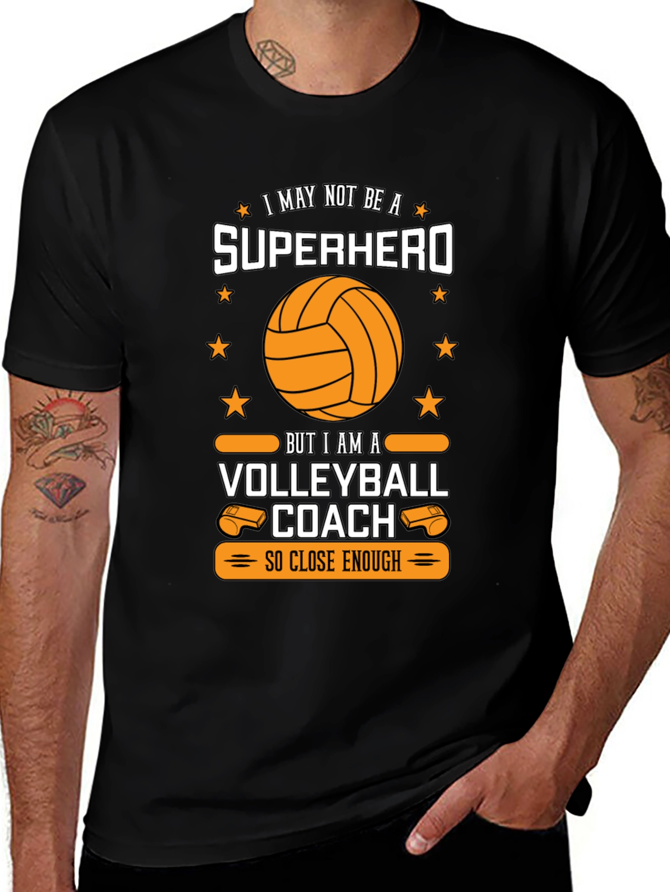 Variant 5 of Volleyball Coach Superhero Graphic Tee