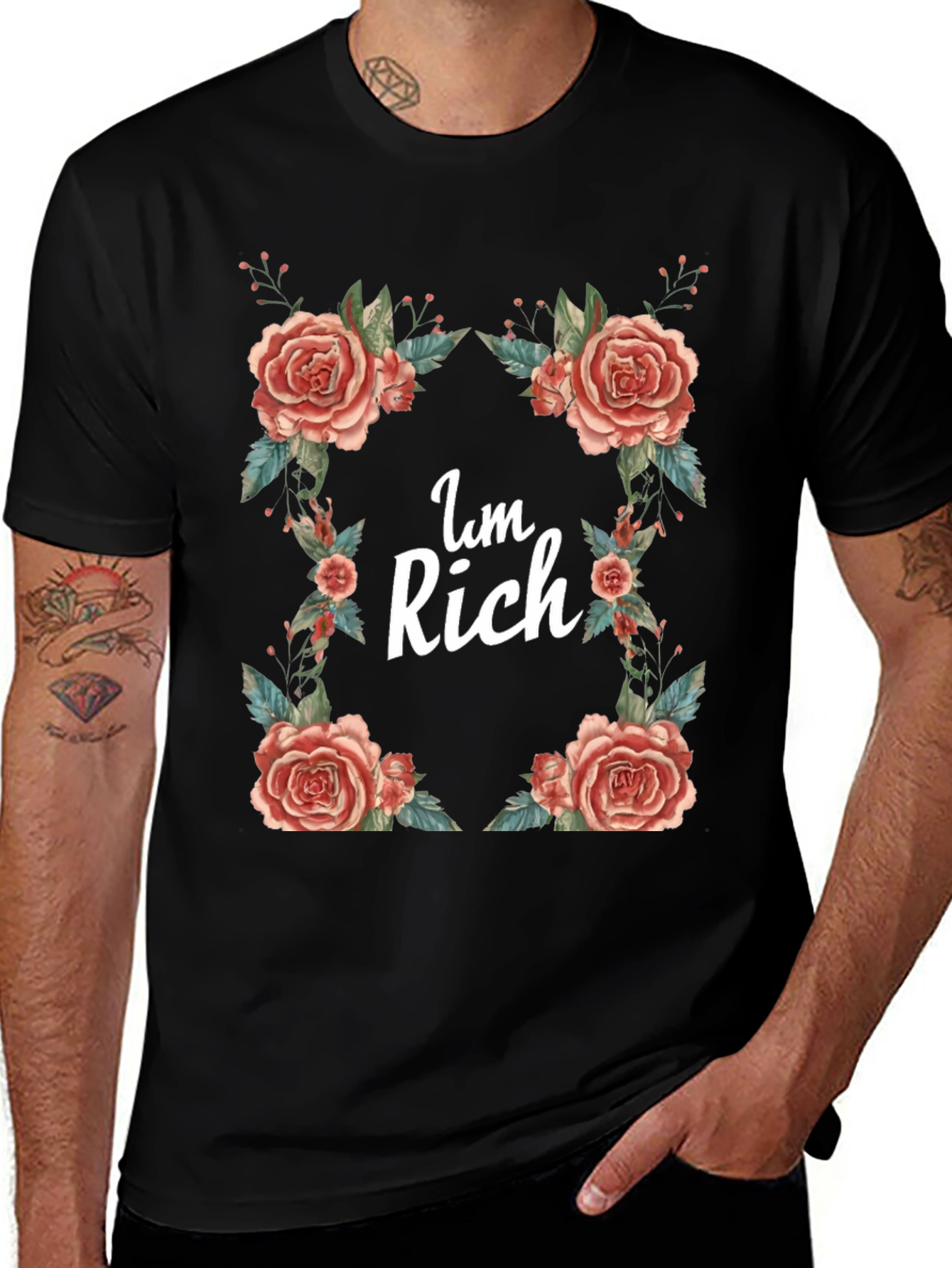 Variant 2 of I'm Rich Floral T-Shirt