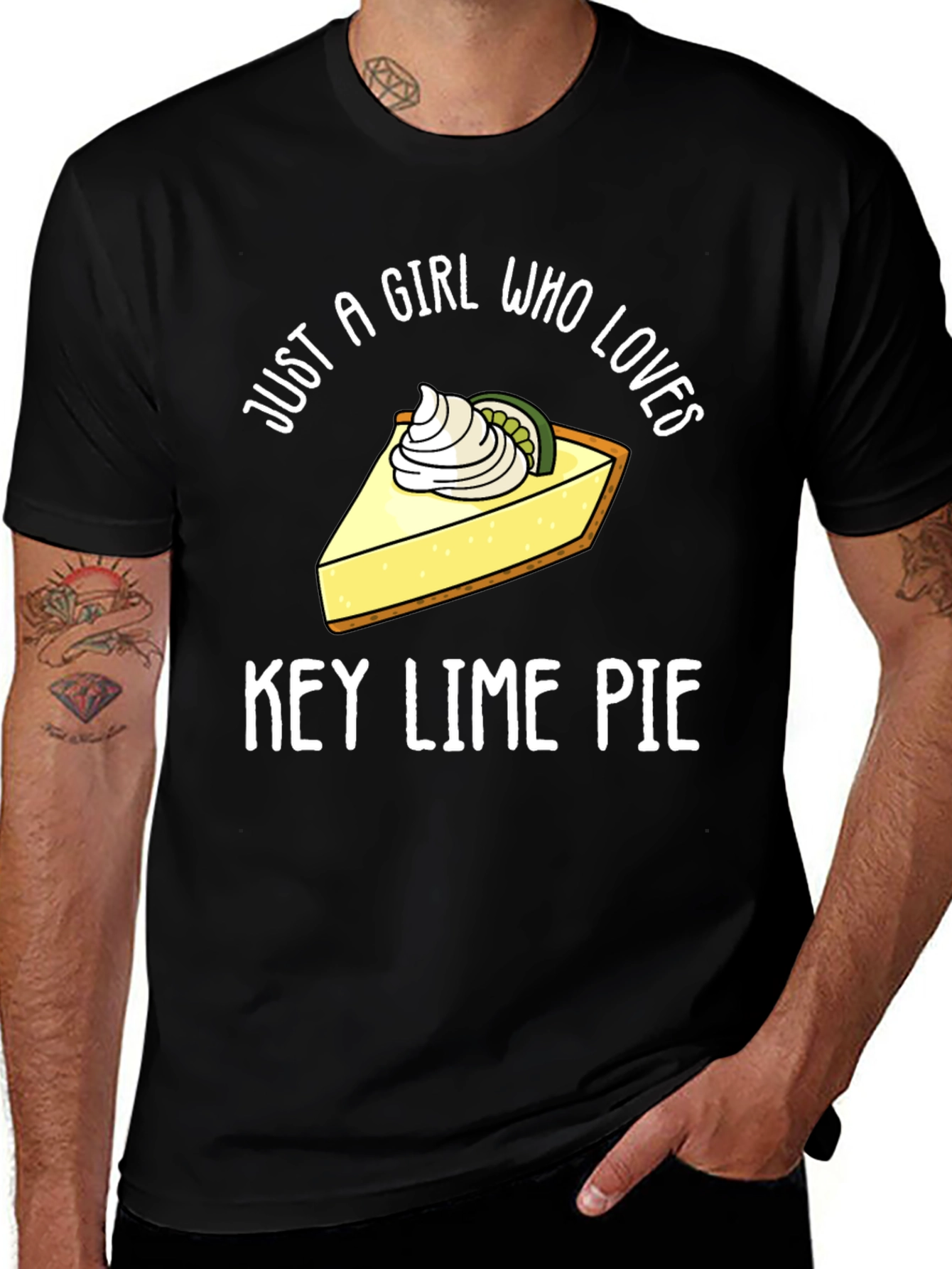 Variant 26 of Key Lime Pie Lover T-Shirt - Just a Girl Who Loves Pie
