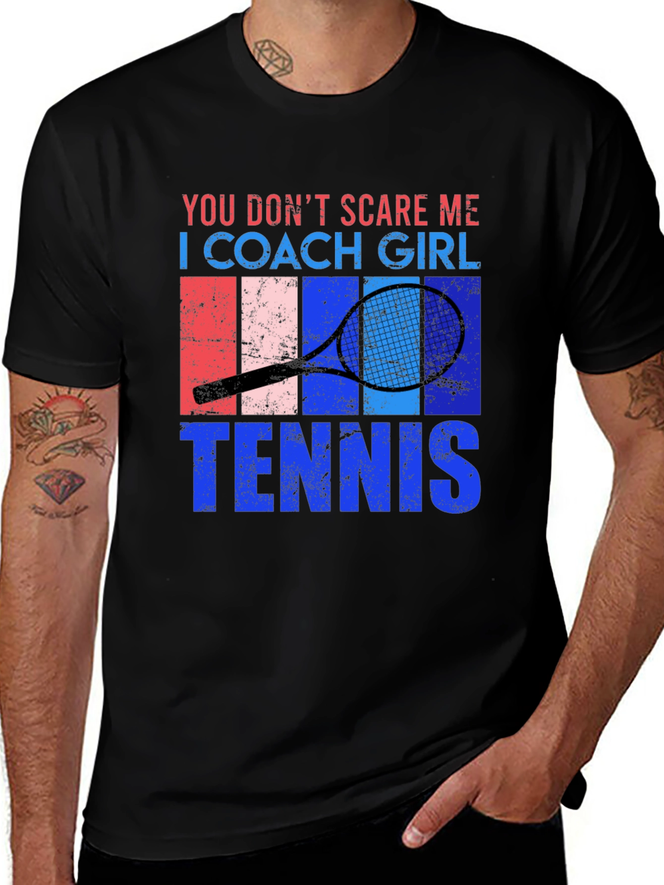 Variant 24 of You Don't Scare Me Tennis Coach Girl T-Shirt