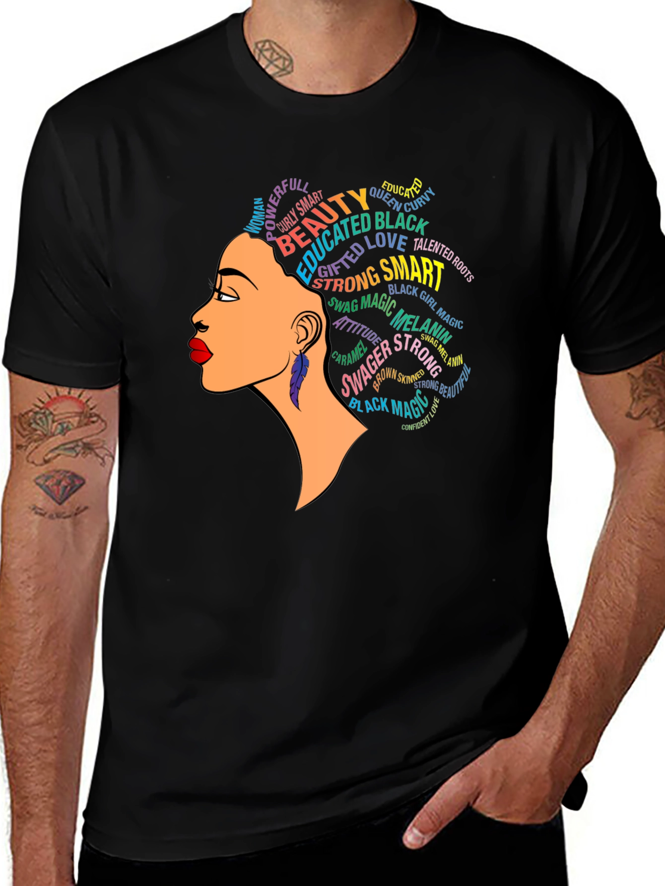 Variant 2 of Black Pride Empowerment Graphic T-Shirt