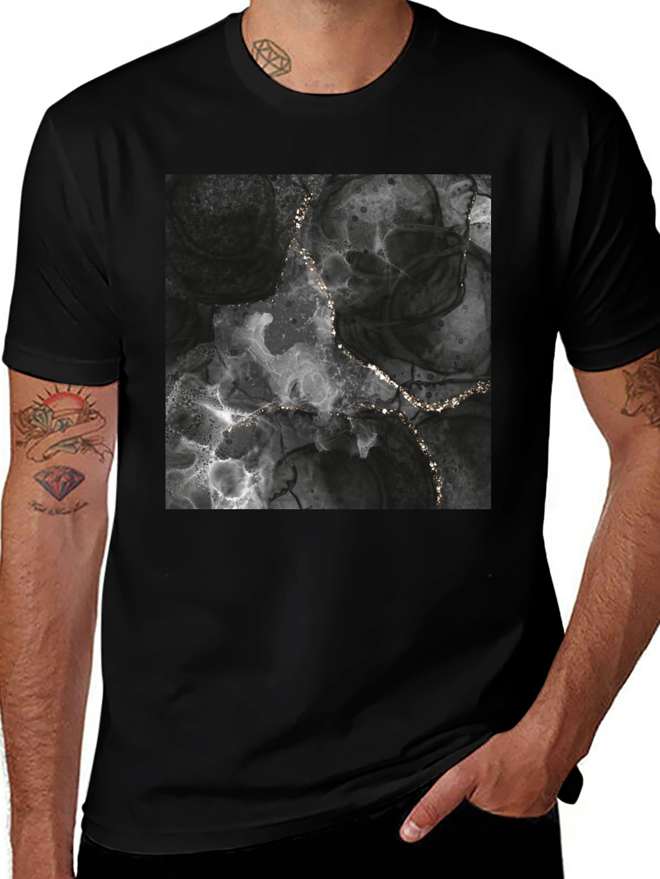 Variant 13 of Abstract Art Black T-Shirt