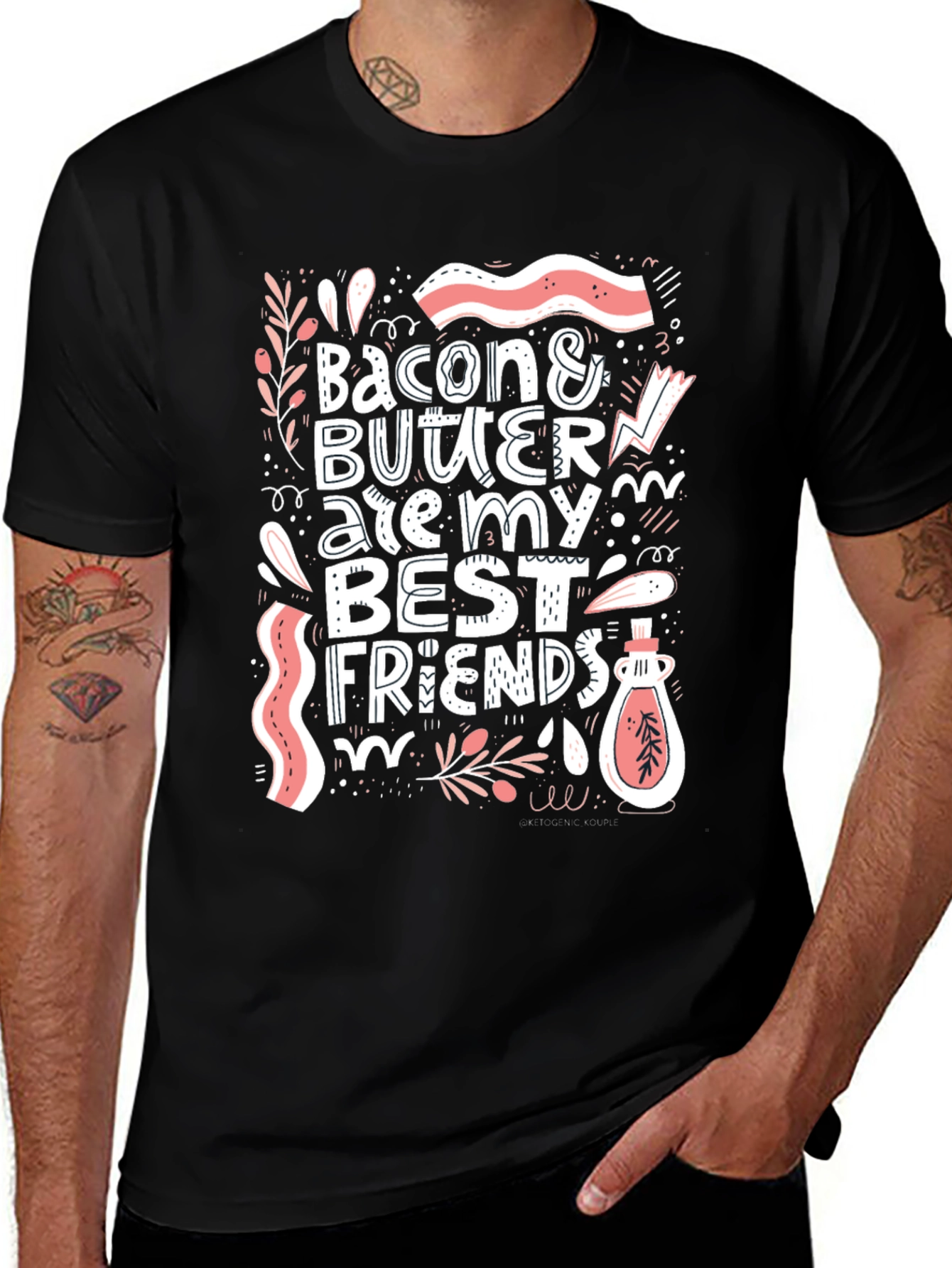 Variant 21 of Bacon & Butter Best Friends Graphic Tee