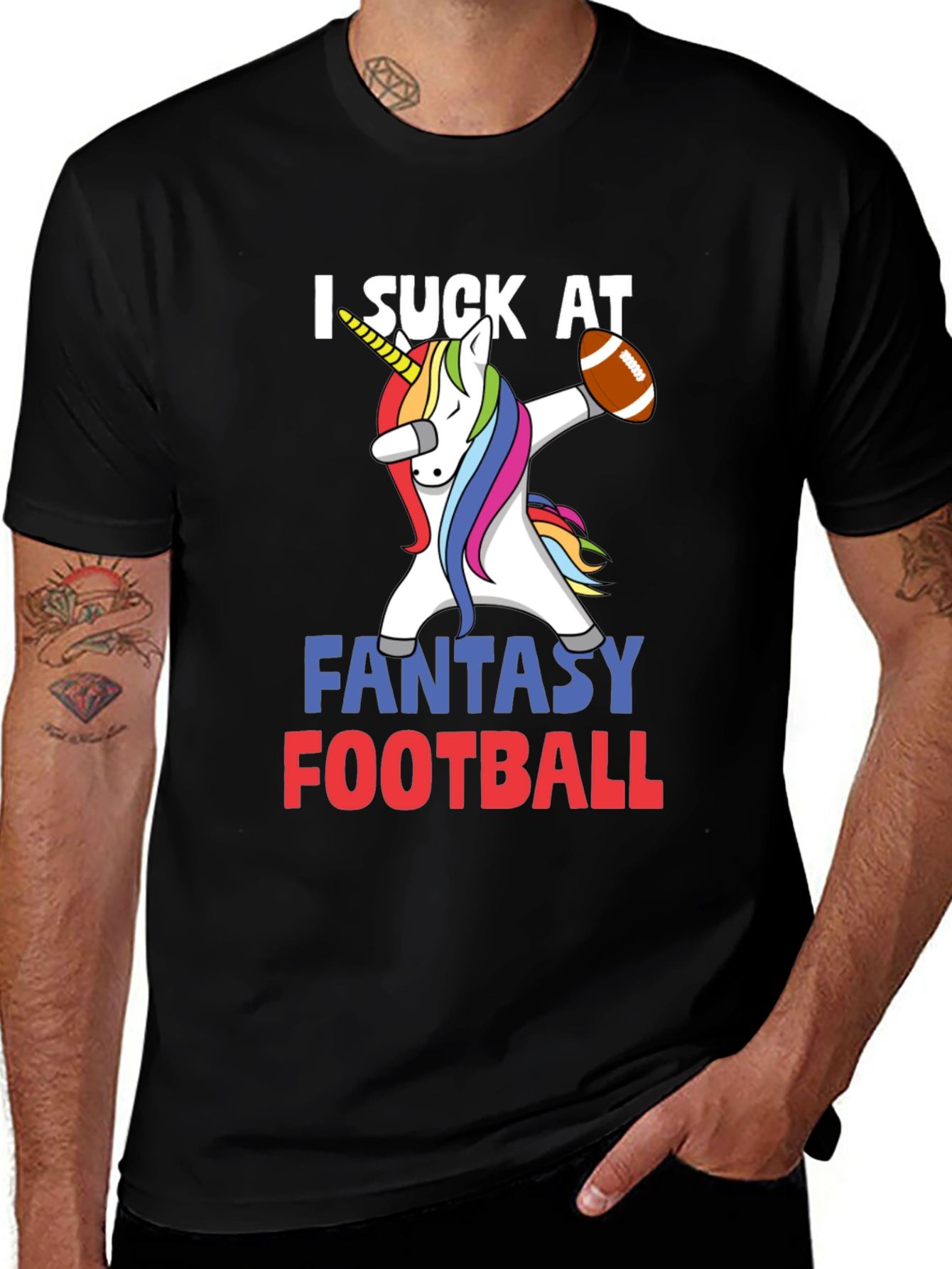 Variant 17 of Funny Unicorn Fantasy Football T-Shirt