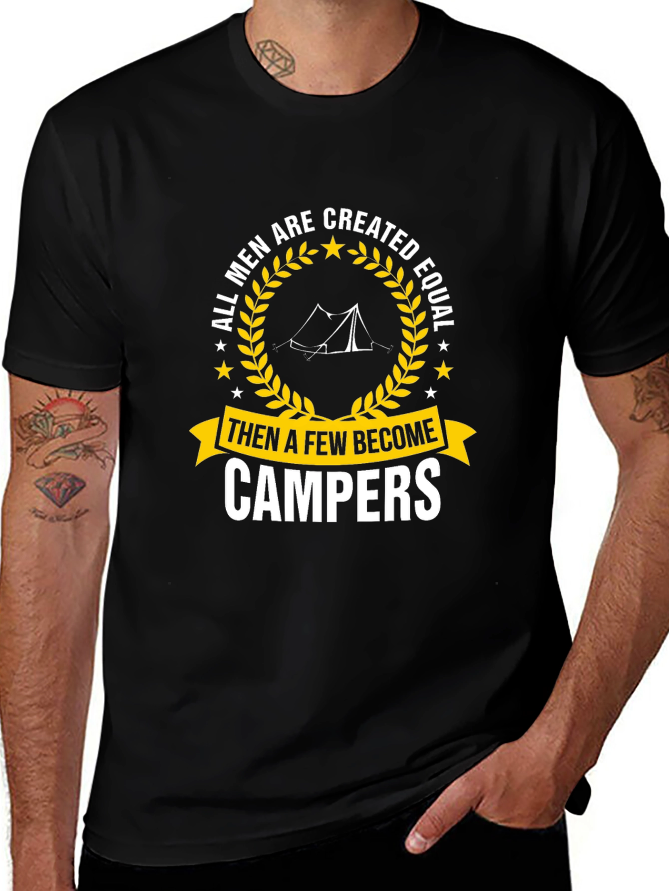Variant 28 of Men's All Men Created Equal Campers T-Shirt