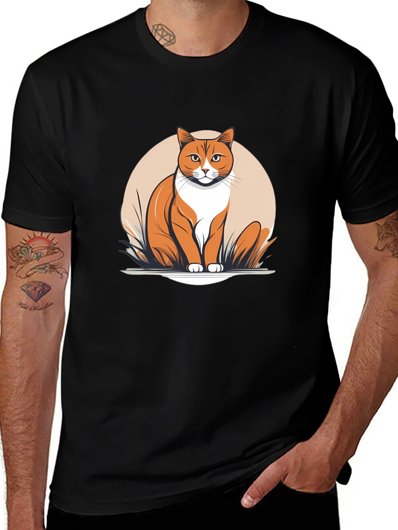 Variant 29 of Cat Graphic Tee - Stylish Comfort