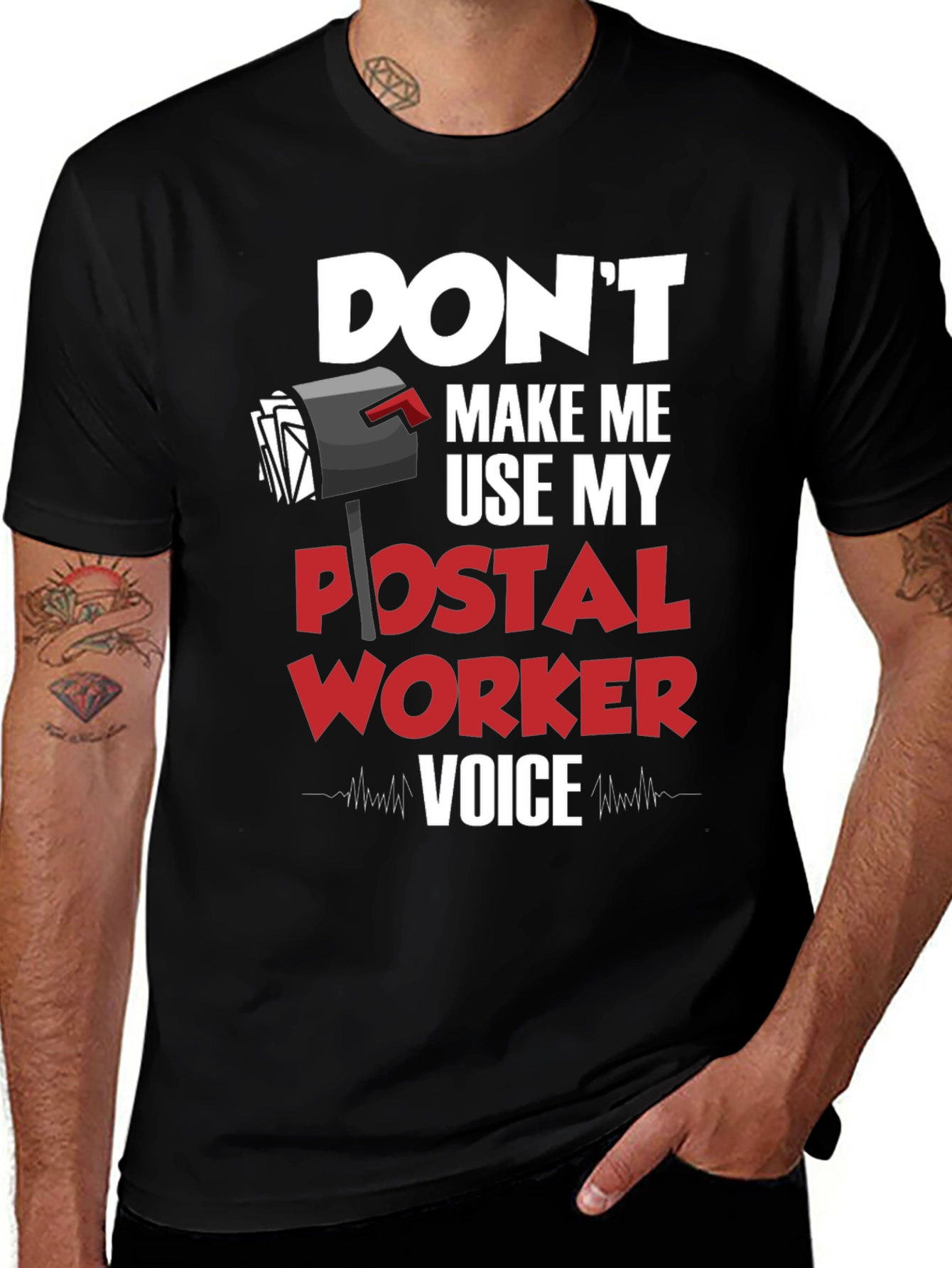 Postal Worker Voice T-Shirt - Funny Mail Carrier Tee