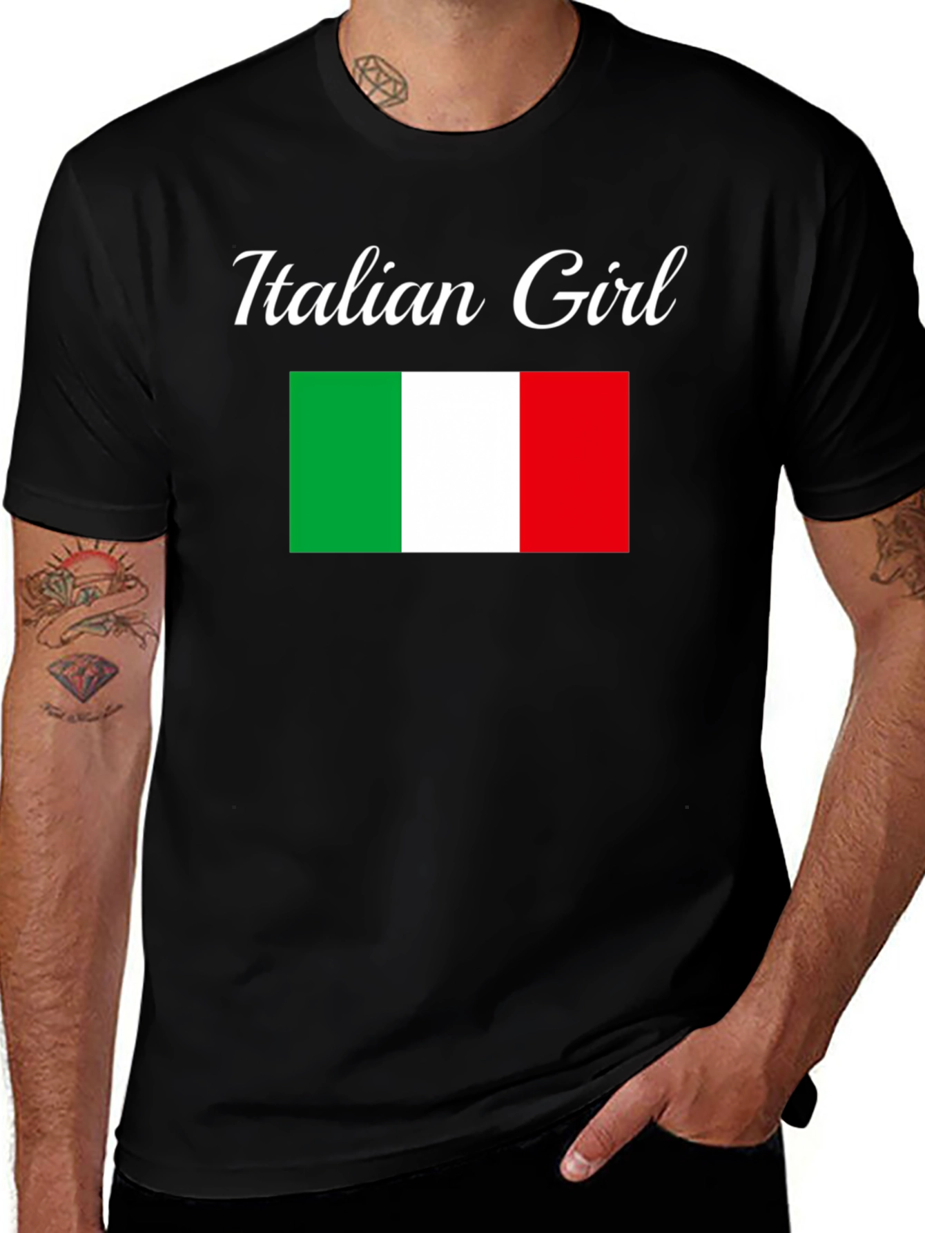 Italian Girl T-Shirt - Italy Flag Tee