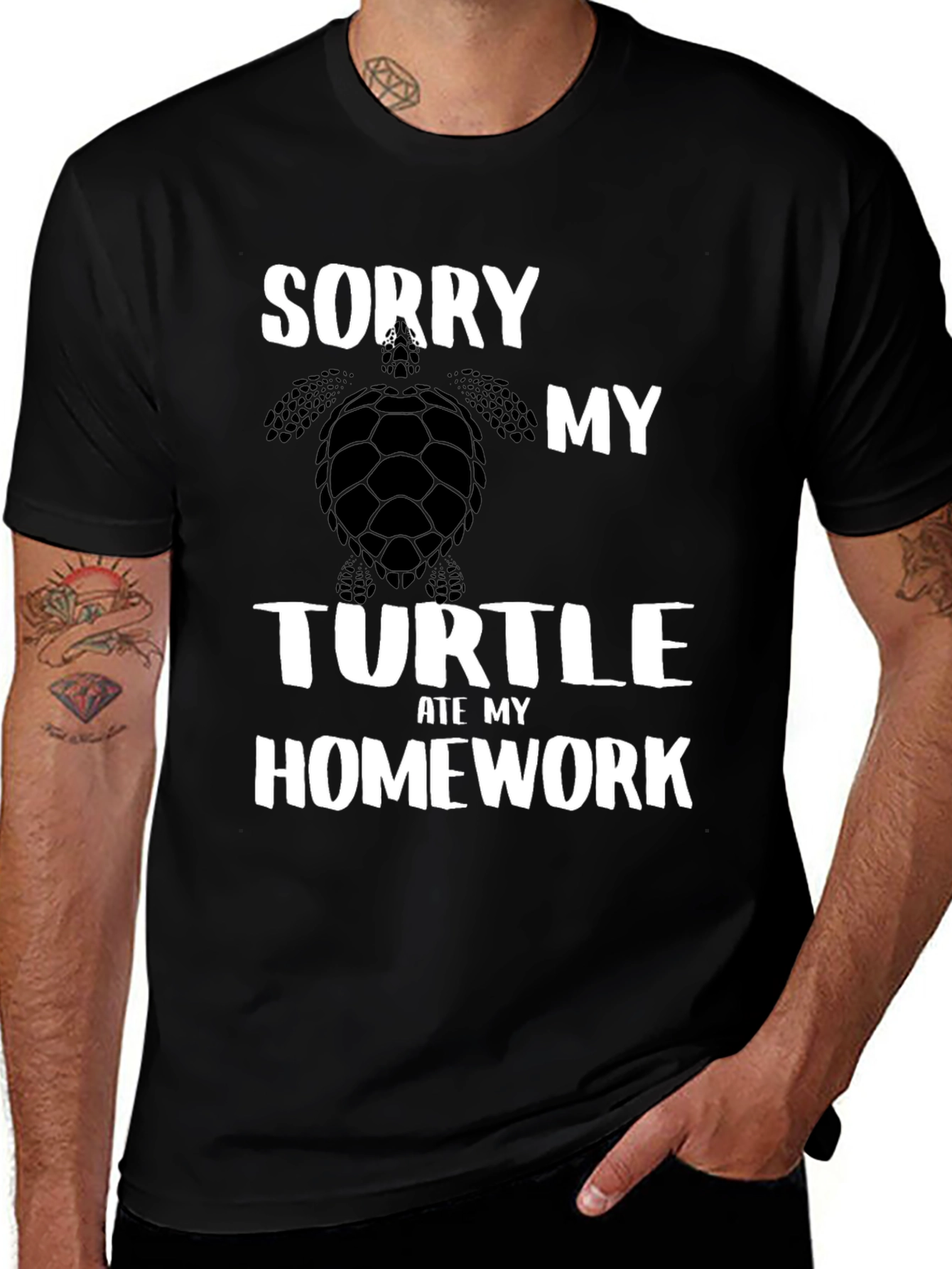 Variant 21 of Sorry My Turtle Ate My Homework Graphic T-Shirt