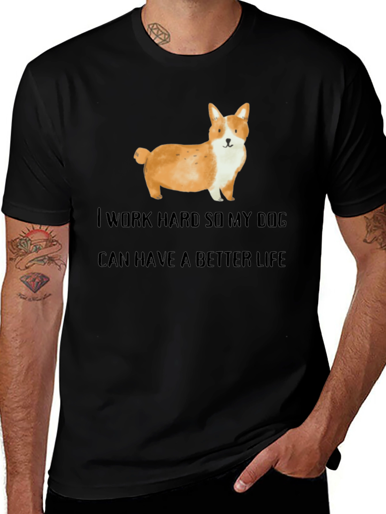 Variant 3 of Dog Lover T-Shirt: I Work Hard For My Dog!